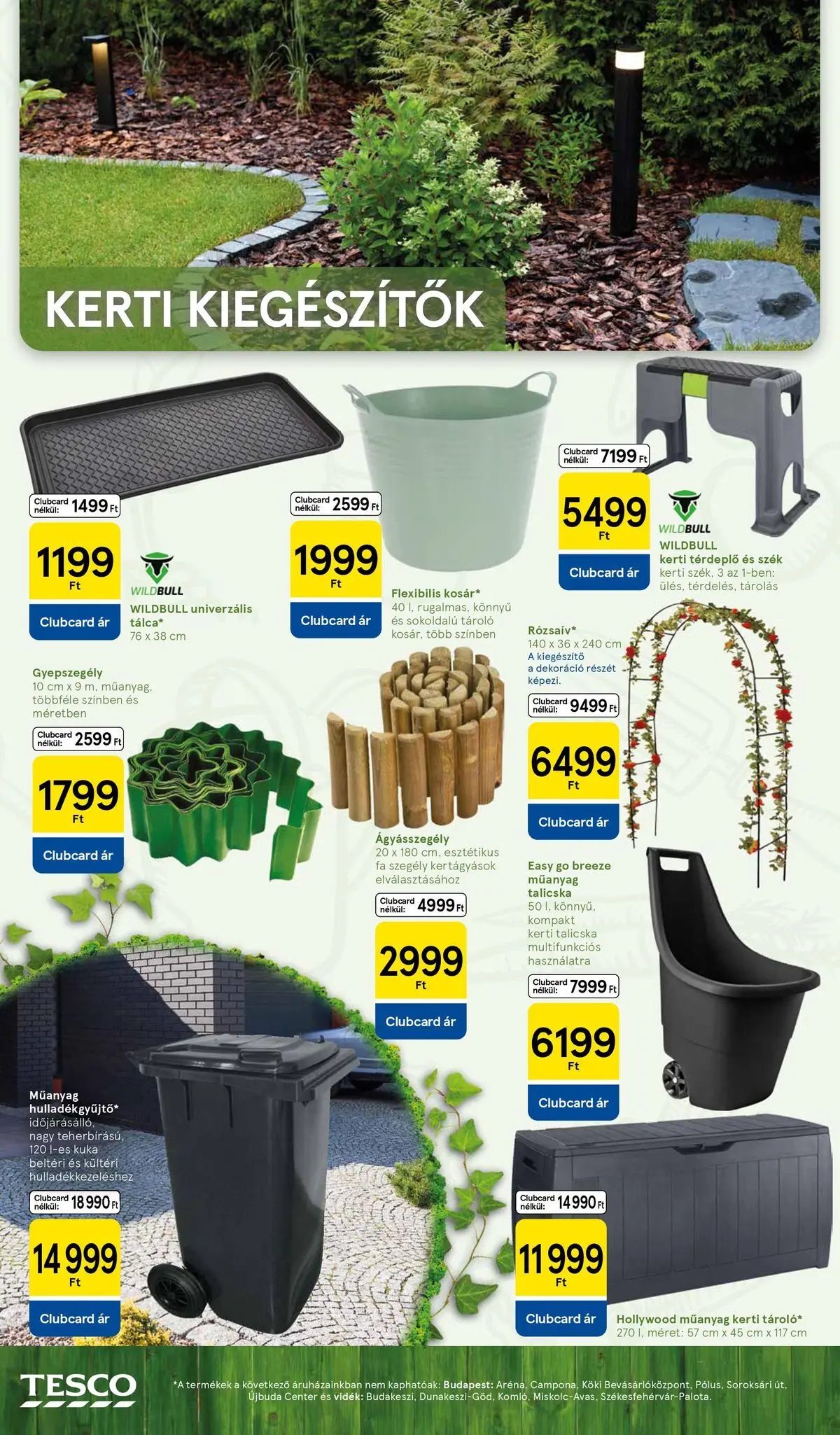 Tesco - Tesco újság érvényessége 2026.04.27-ig - 2026.04.09.-tól - online | Oldal: 10 | Termékek: Talicska, Ágyásszegély, Szék, Dekoráció