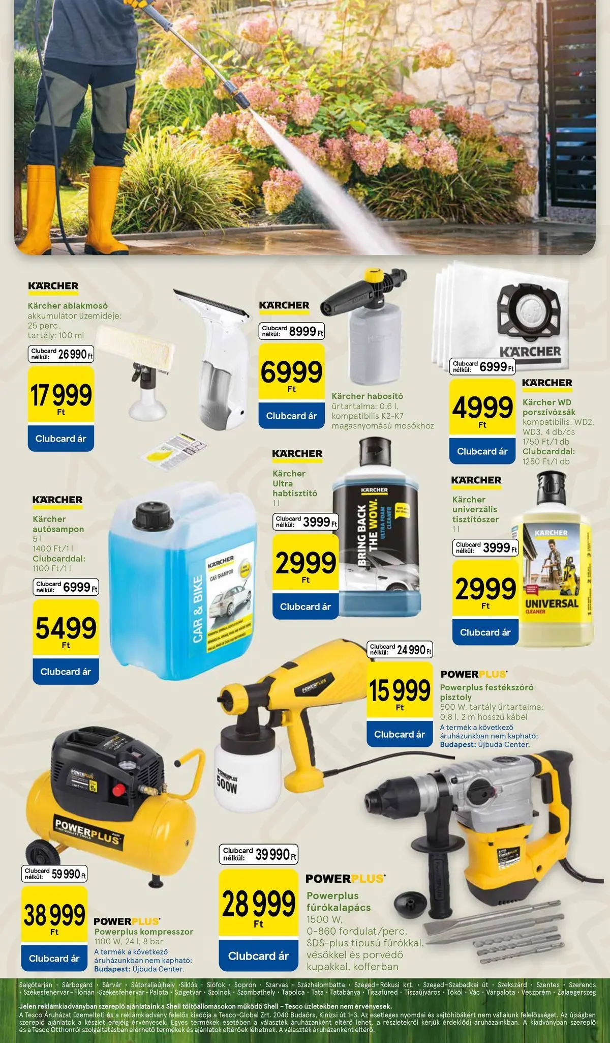 Tesco - Tesco újság érvényessége 2026.04.27-ig - 2026.04.09.-tól - online | Oldal: 13 | Termékek: Fúrókalapács, Kábel, Kompresszor, Akkumulátor