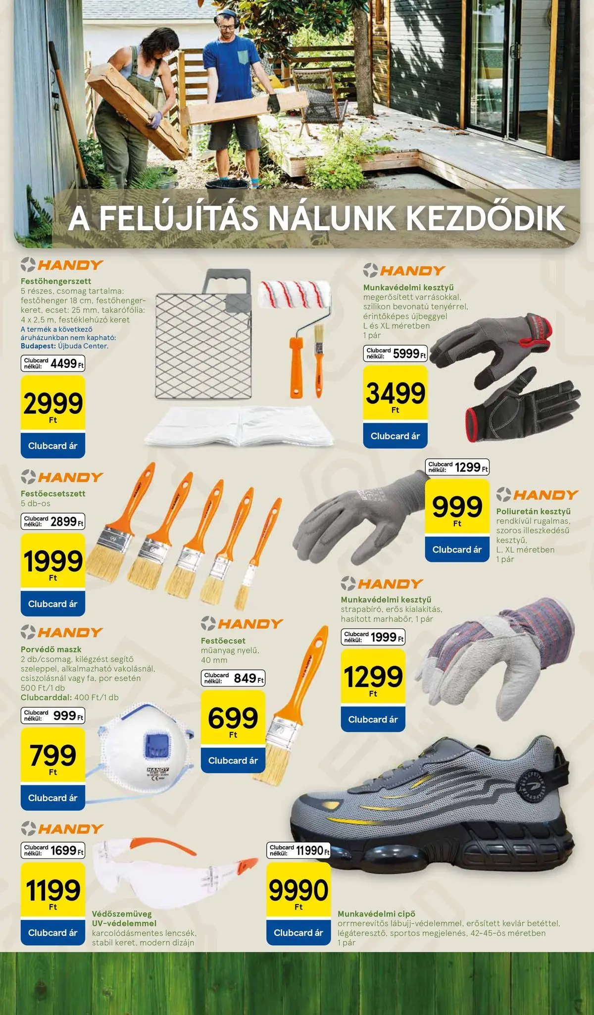 Tesco - Tesco újság érvényessége 2026.04.27-ig - 2026.04.09.-tól - online | Oldal: 15 | Termékek: Kesztyű, Munkavédelmi cipő, Ecset, Maszk