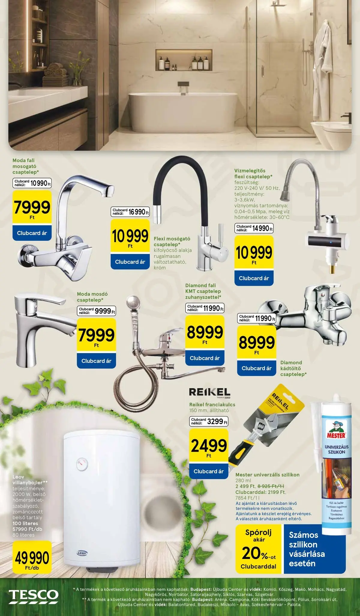 Tesco - Tesco újság érvényessége 2026.04.27-ig - 2026.04.09.-tól - online | Oldal: 18 | Termékek: Csaptelep, Mosdó