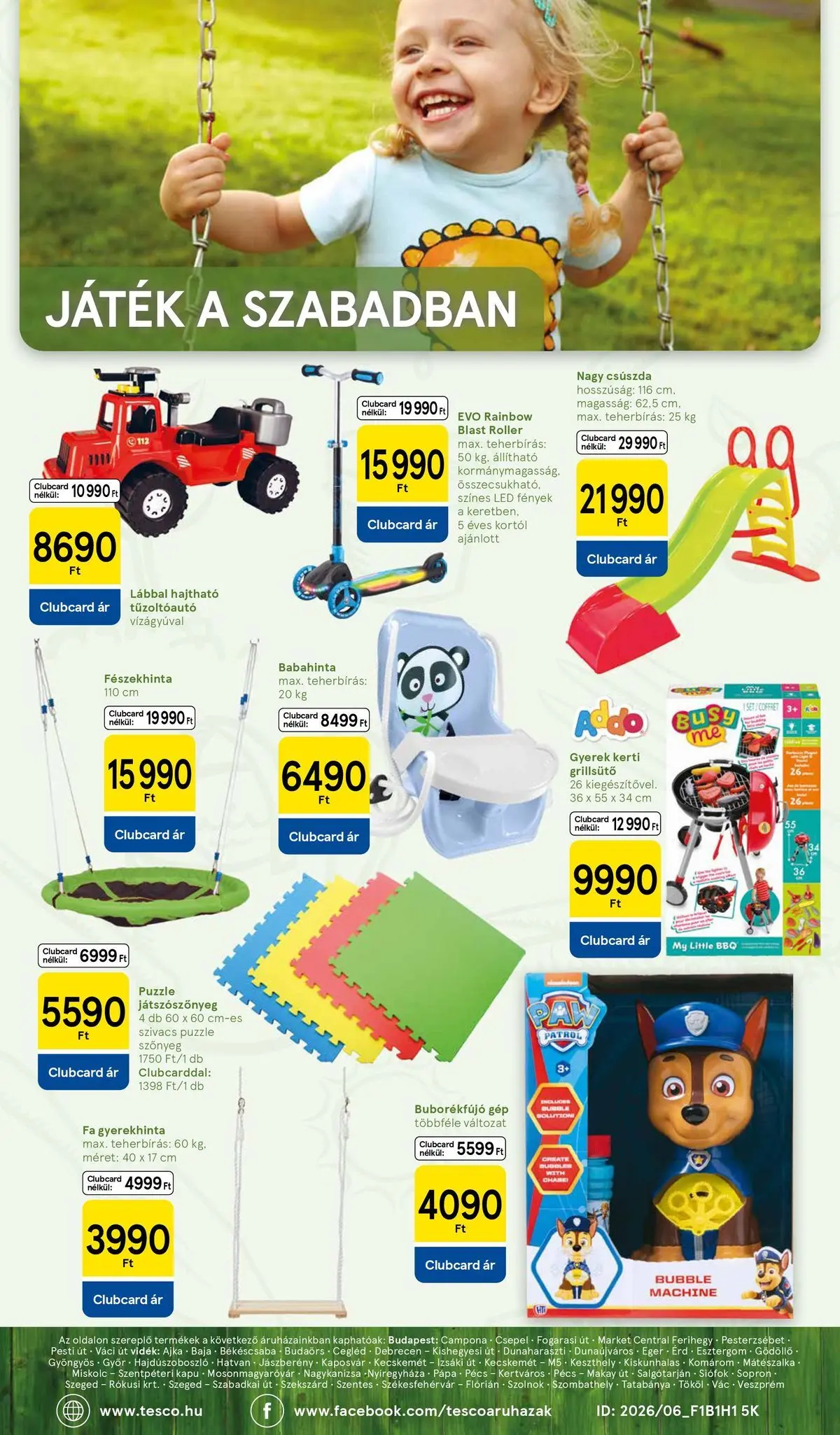 Tesco - Tesco újság érvényessége 2026.04.27-ig - 2026.04.09.-tól - online | Oldal: 20 | Termékek: Csúszda, Puzzle, Játék, Szőnyeg