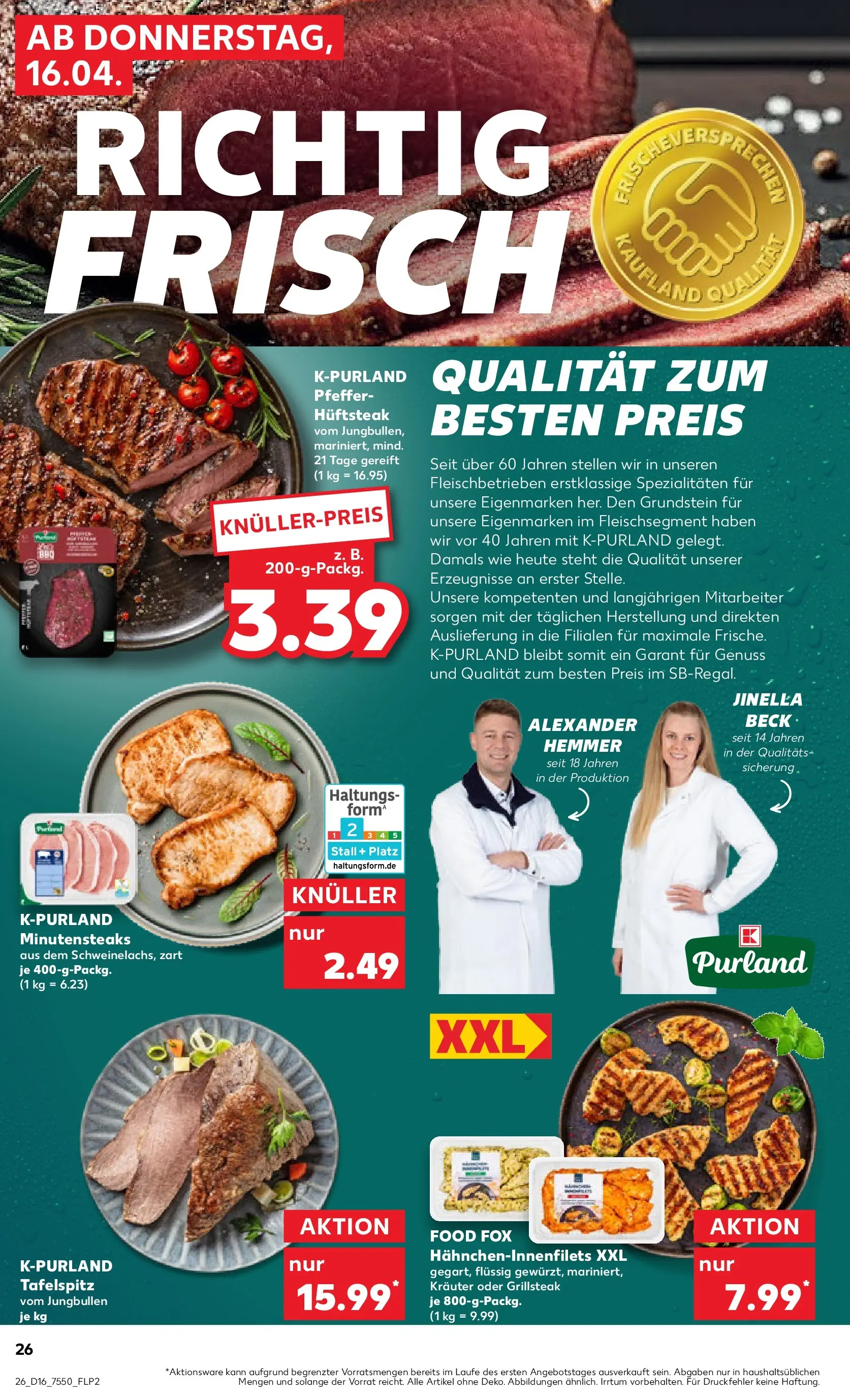 Prospekt Kaufland ab 15.04.2026 » Angebote Online zum Blättern | Seite: 26 | Produkte: Tafelspitz, Pfeffer, Steak