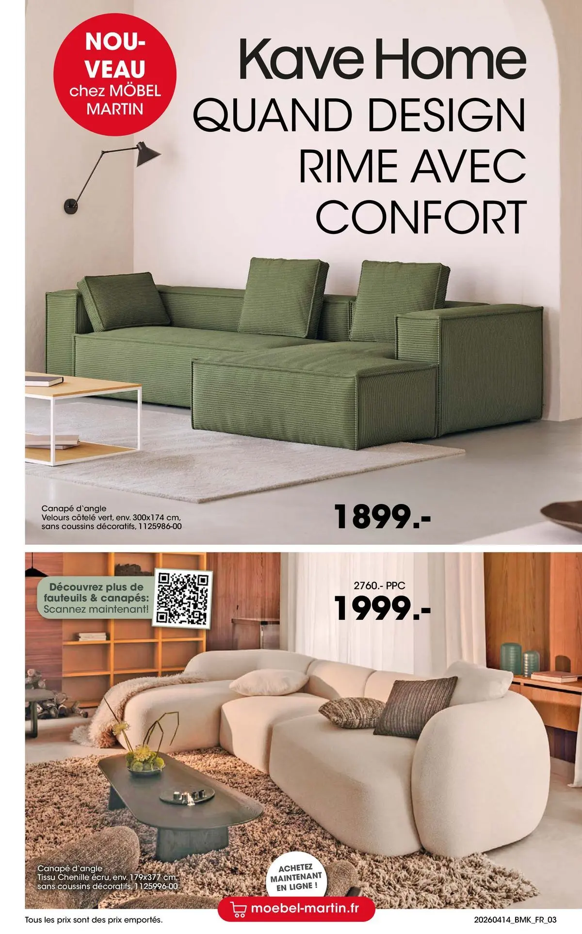 Möbel Martin - Möbel Martin: Offres hebdomadaires à partir du 14/04/2026 - promo en ligne | Page: 3 | Produits: Canapé