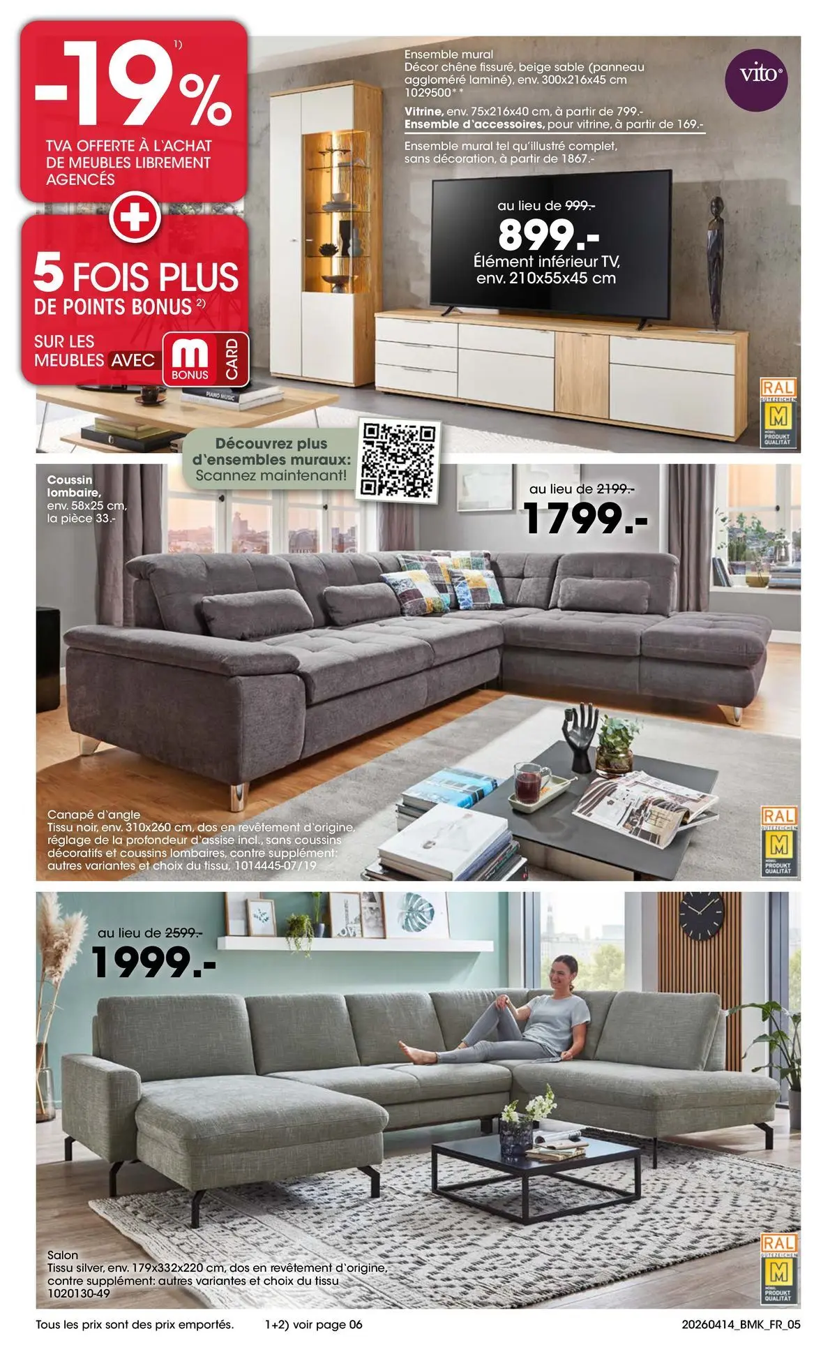 Möbel Martin - Möbel Martin: Offres hebdomadaires à partir du 14/04/2026 - promo en ligne | Page: 5 | Produits: Canapé