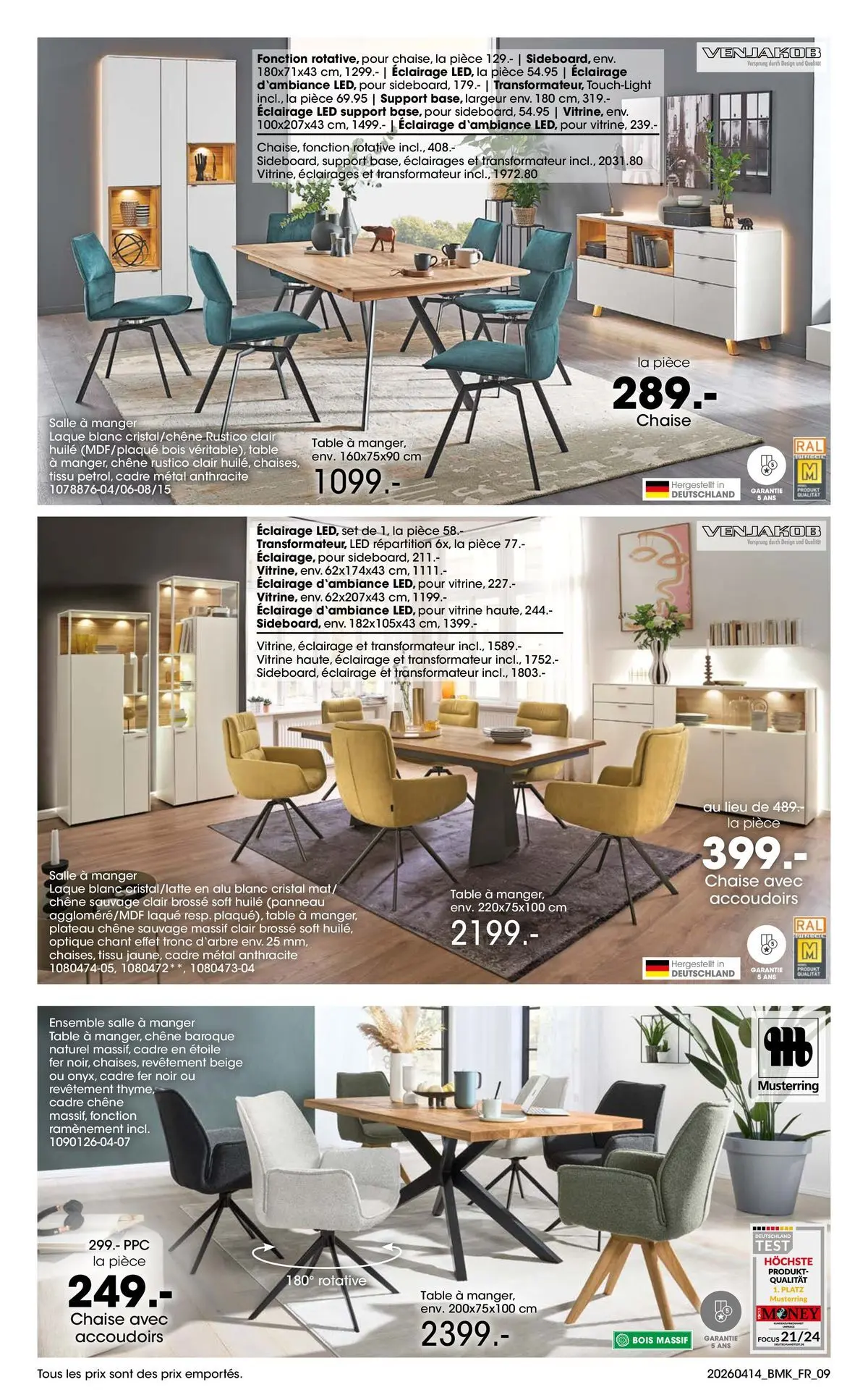 Möbel Martin - Möbel Martin: Offres hebdomadaires à partir du 14/04/2026 - promo en ligne | Page: 9 | Produits: Brosse, Laque, Table, Chaise