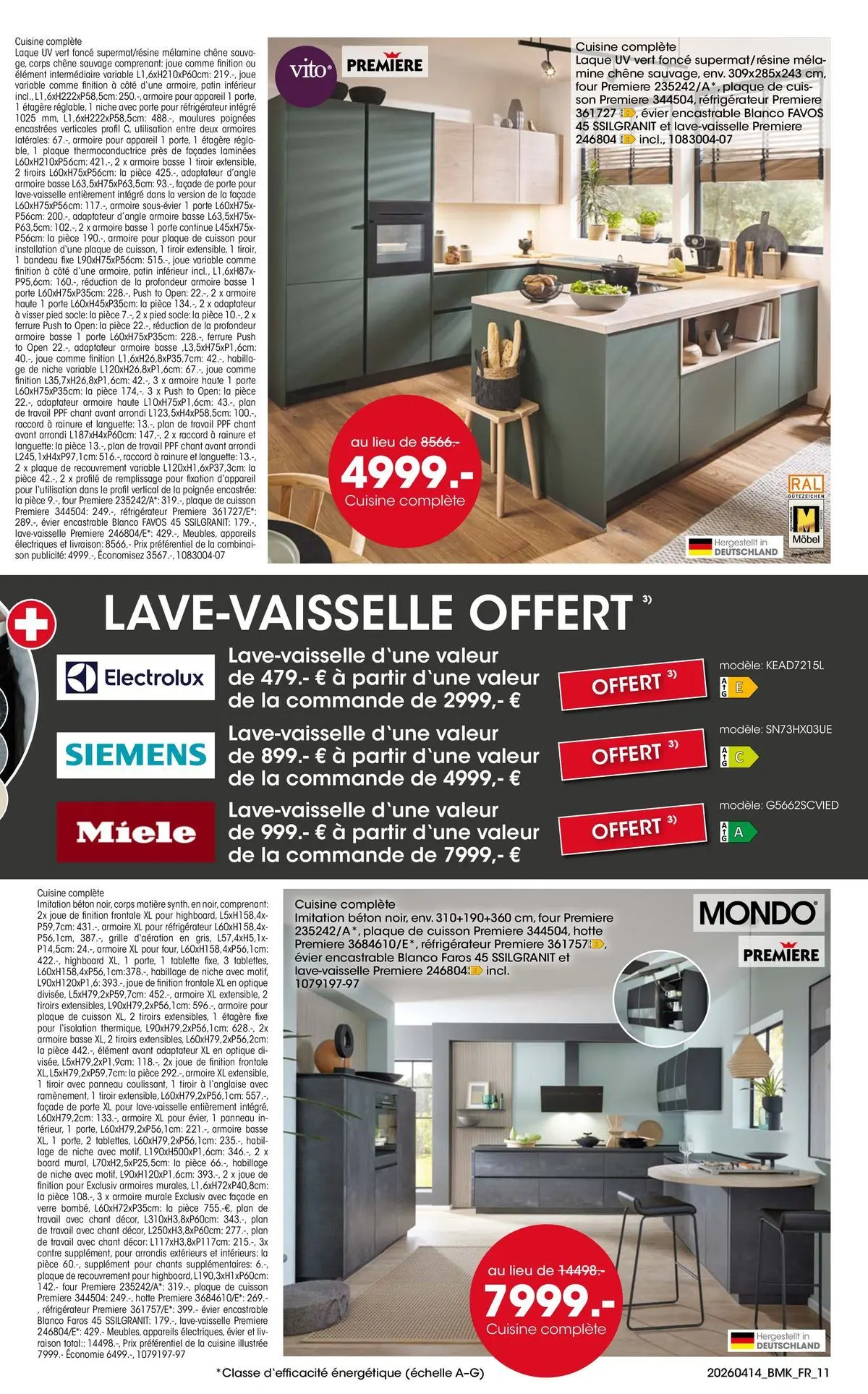 Möbel Martin - Möbel Martin: Offres hebdomadaires à partir du 14/04/2026 - promo en ligne | Page: 11 | Produits: Réfrigérateur, Porte, Poignées, Étagère