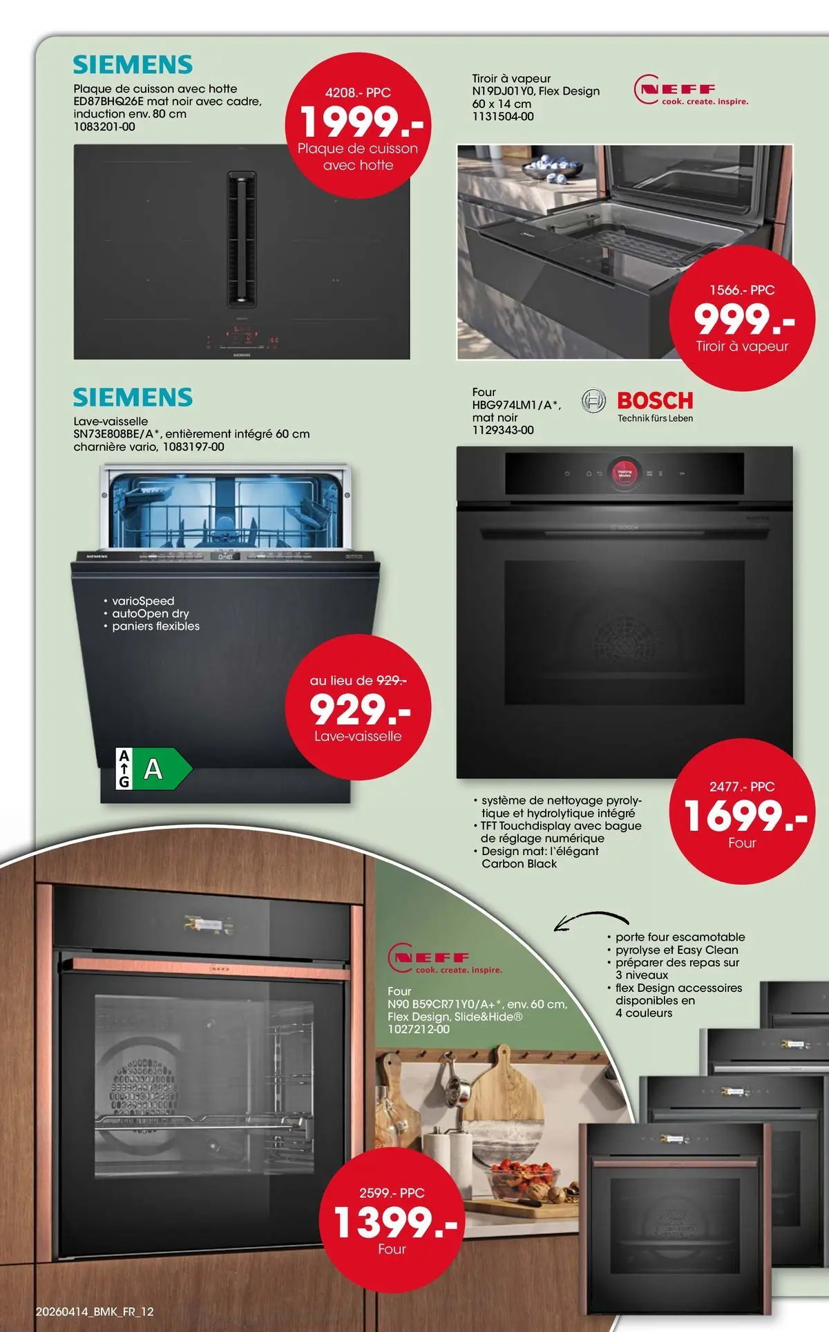 Möbel Martin - Möbel Martin: Offres hebdomadaires à partir du 14/04/2026 - promo en ligne | Page: 12 | Produits: Four, Plaque de cuisson, Charnière, Porte