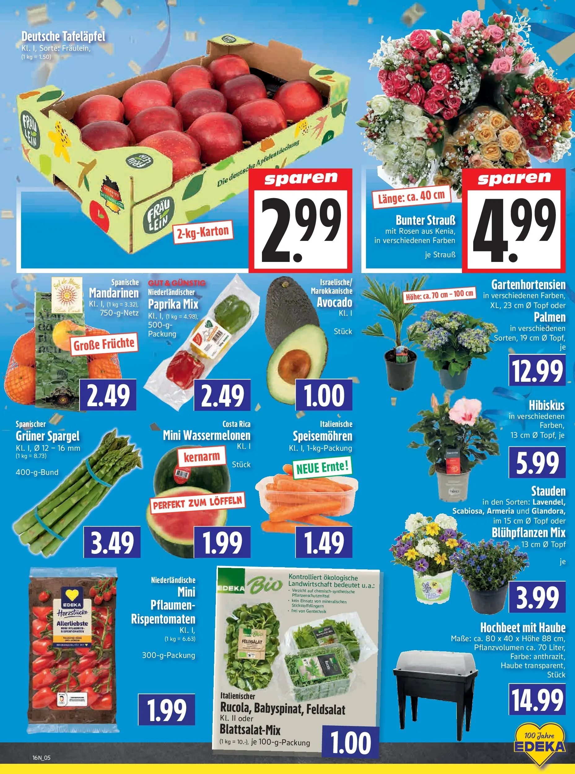 Angebote - Edeka Hahner: Wochenangebote (ab 12.04.2026) zum Blättern | Seite: 7 | Produkte: Pflaumen, Mandarinen, Spargel, Avocado