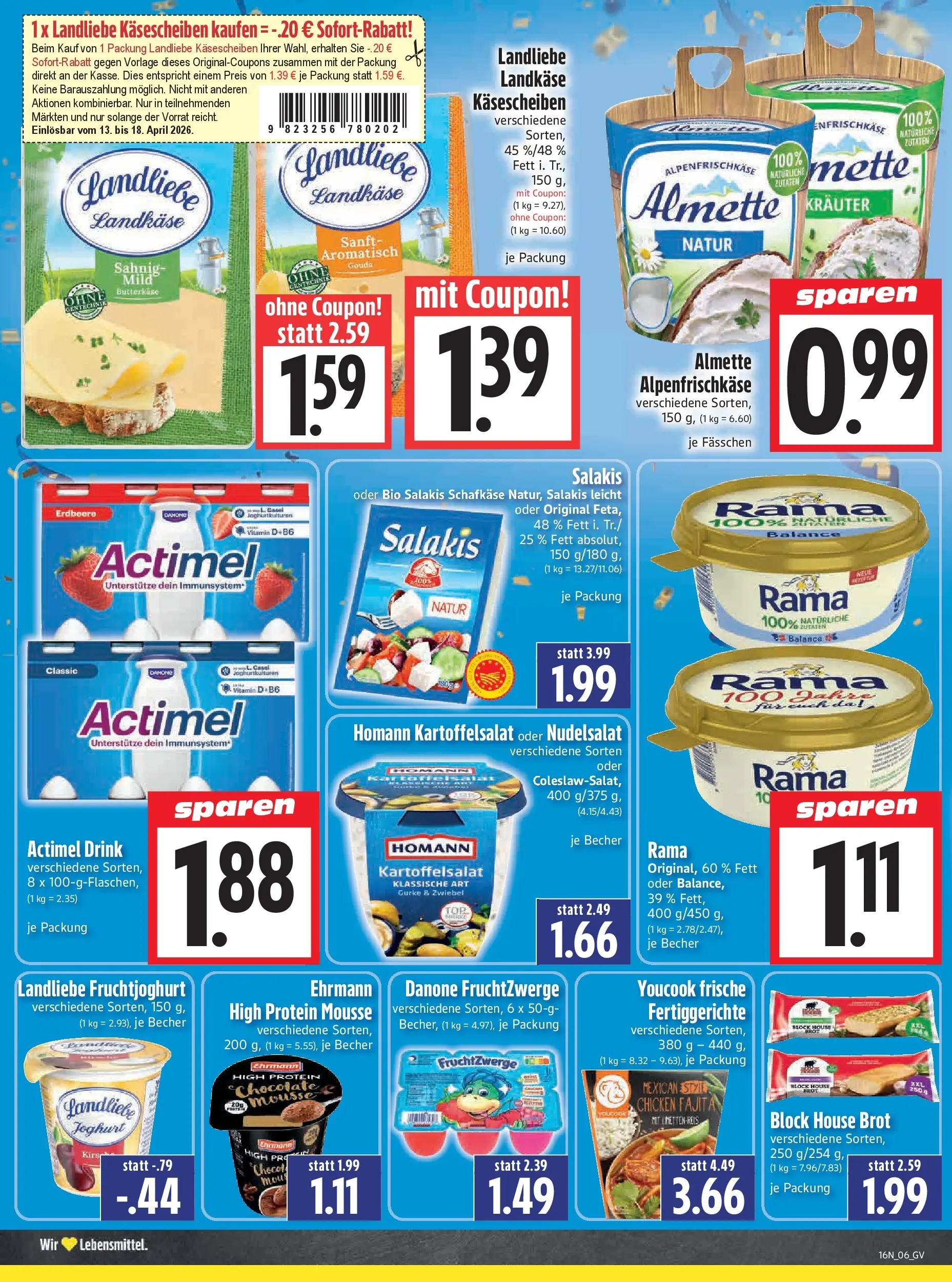 Angebote - Edeka Hahner: Wochenangebote (ab 12.04.2026) zum Blättern | Seite: 8 | Produkte: Almette, Rama, Joghurt, Fertiggerichte