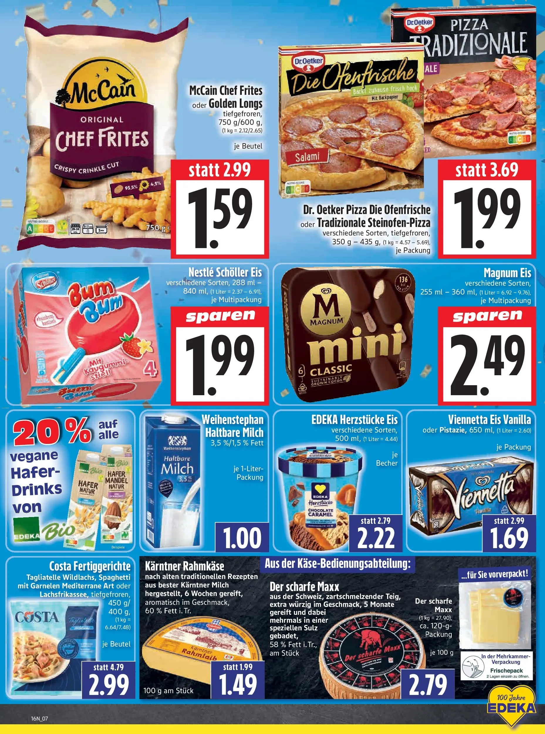 Angebote - Edeka Hahner: Wochenangebote (ab 12.04.2026) zum Blättern | Seite: 9 | Produkte: Garnelen, McCain, Ofenfrische, Pizza