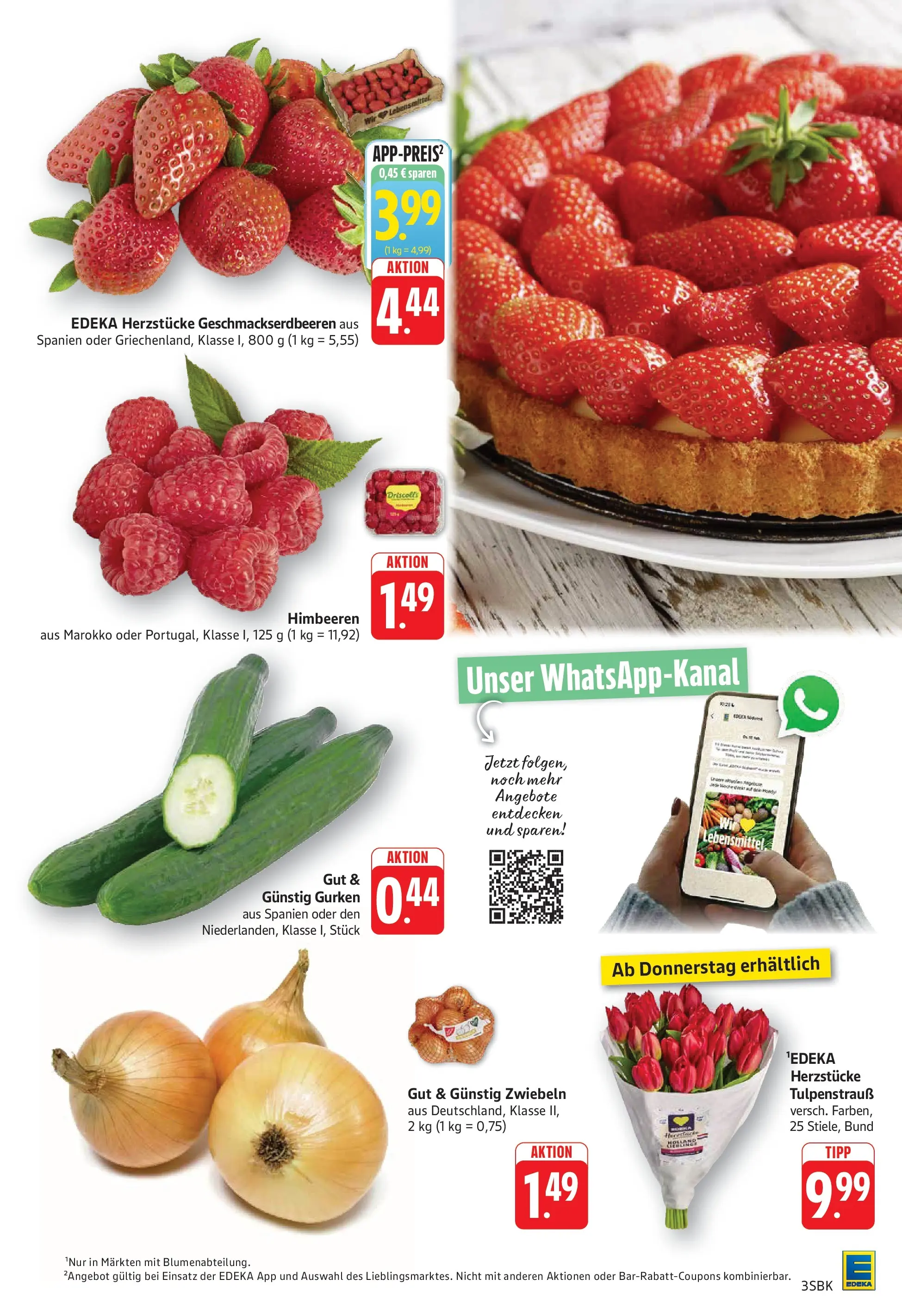 E center Prospekt Bad Bergzabern	 (ab 12.04.2026) zum Blättern | Seite: 3 | Produkte: Himbeeren, Zwiebeln, Gurken