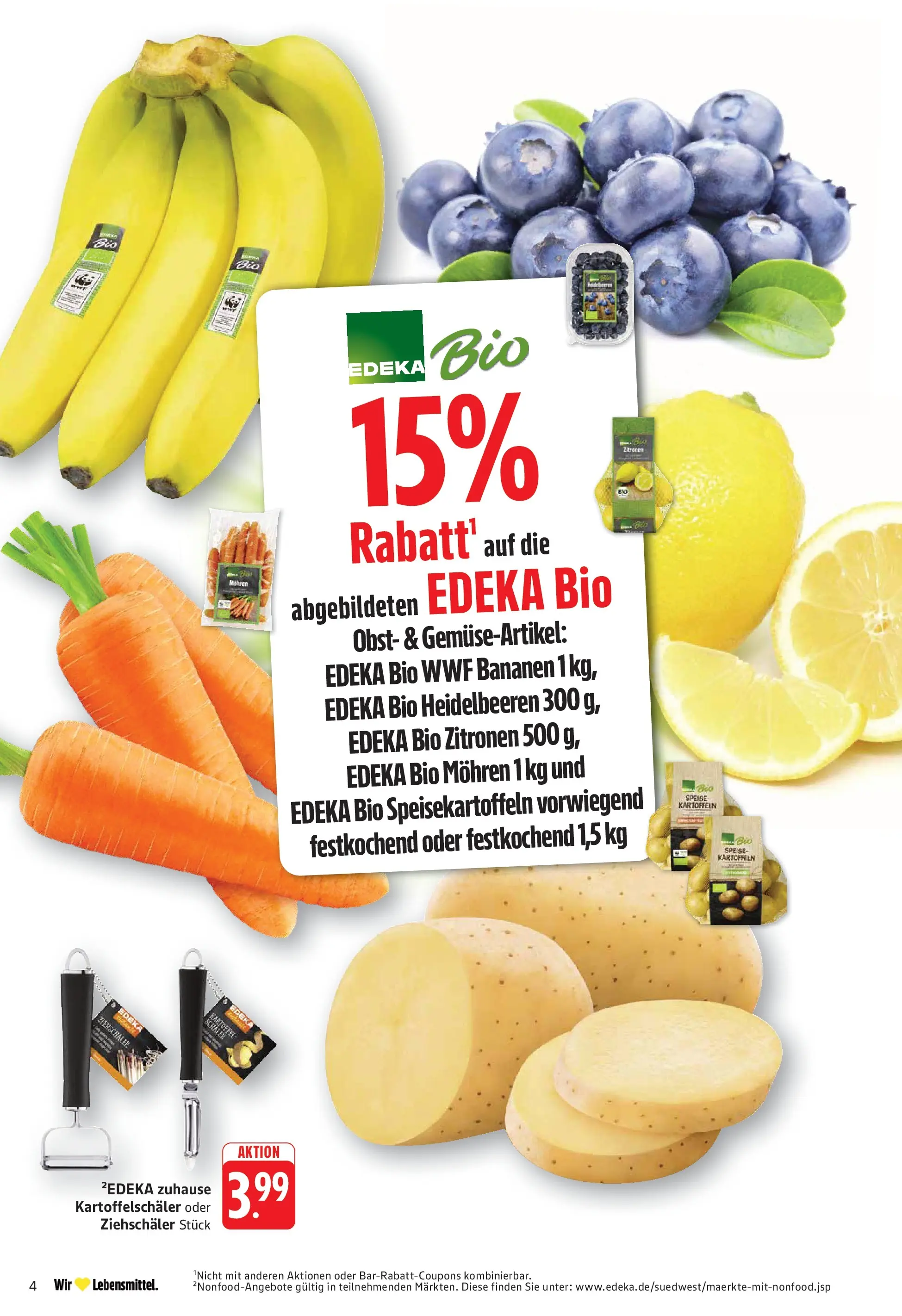 E center Prospekt Bad Bergzabern	 (ab 12.04.2026) zum Blättern | Seite: 4 | Produkte: Bananen, Mohren, Heidelbeeren, Zitronen