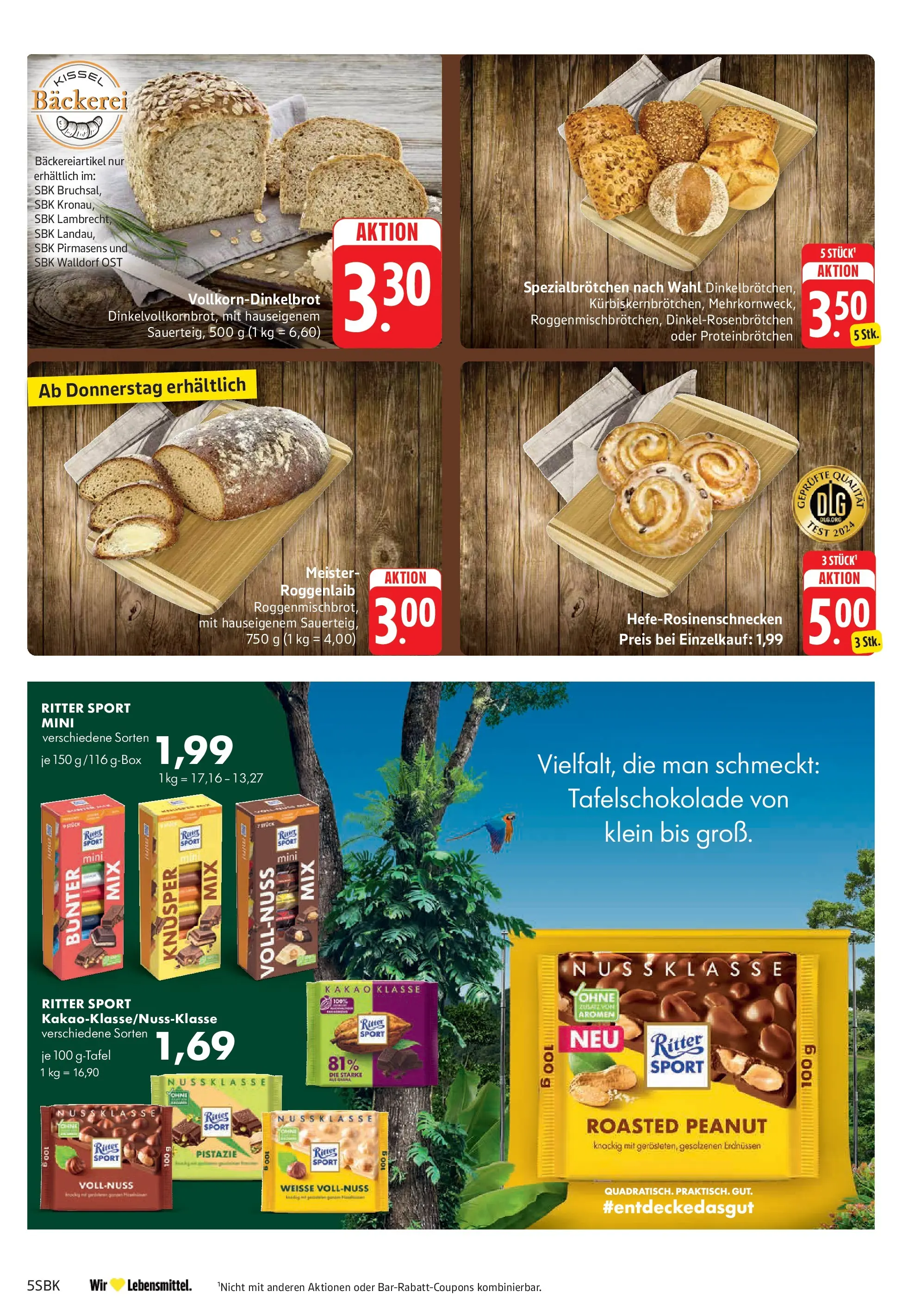 E center Prospekt Bad Bergzabern	 (ab 12.04.2026) zum Blättern | Seite: 5 | Produkte: Bäckerei, Ritter sport