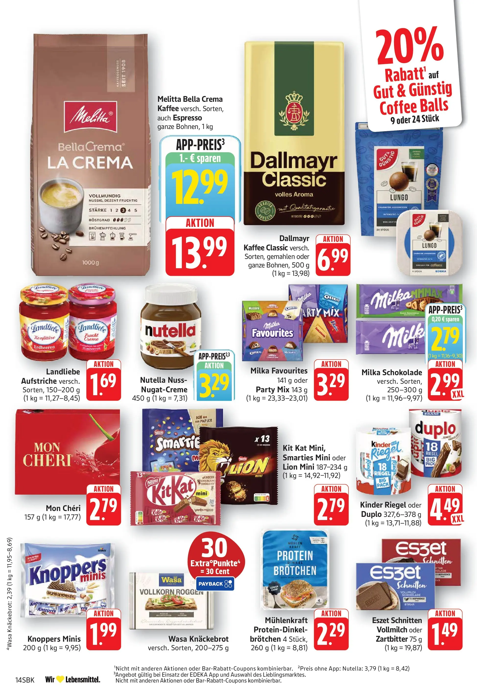 E center Prospekt Bad Bergzabern	 (ab 12.04.2026) zum Blättern | Seite: 14 | Produkte: Himbeeren, Milka, Knoppers, Wasa knackebrot