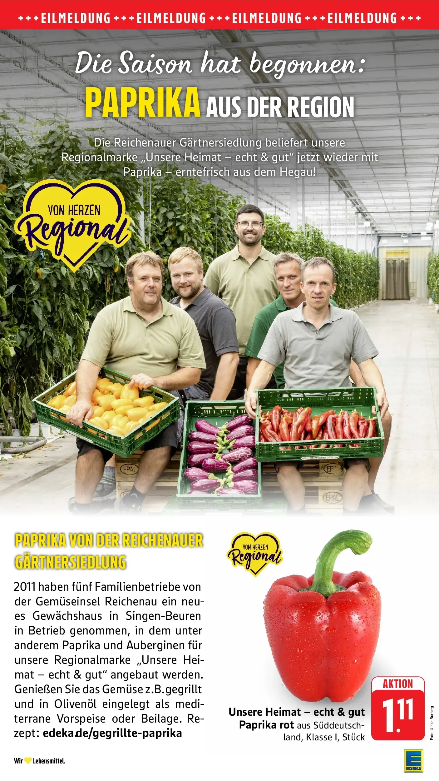 E center Prospekt Überlingen	 (ab 12.04.2026) zum Blättern | Seite: 8 | Produkte: Paprika rot, Olivenol, Gemüse, Paprika