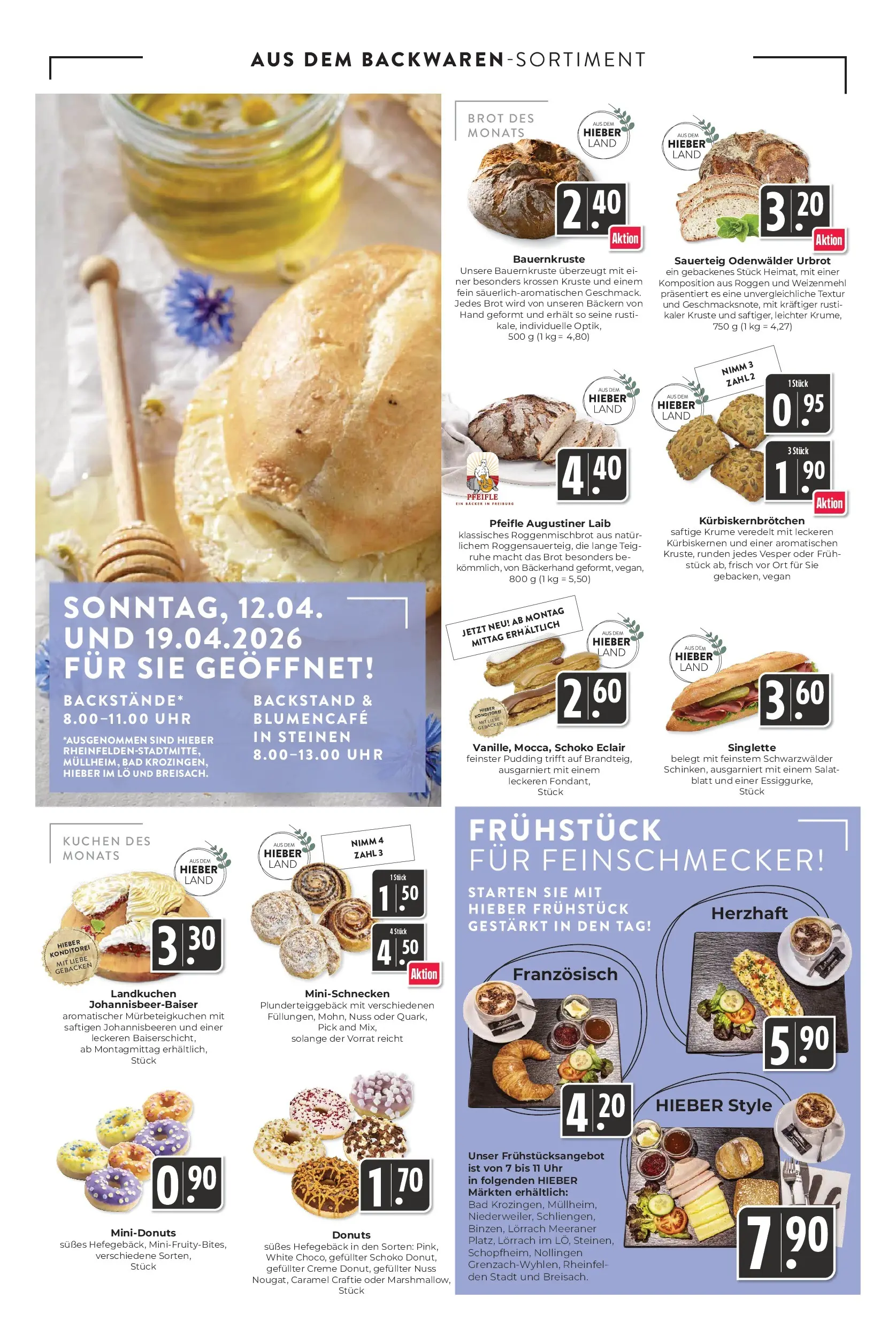 E center Prospekt Lörrach	 (ab 12.04.2026) zum Blättern | Seite: 7 | Produkte: Pudding, Creme, Donuts, Uhr