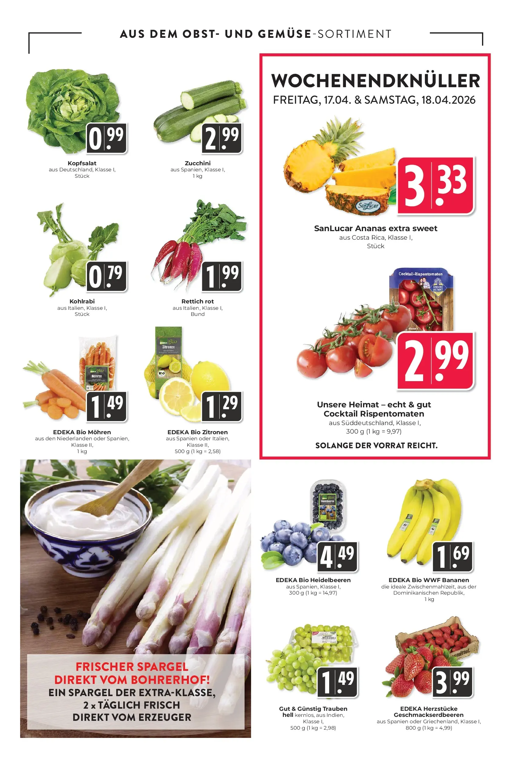 E center Prospekt Lörrach	 (ab 12.04.2026) zum Blättern | Seite: 11 | Produkte: Trauben, Mohren, Obst, Zucchini