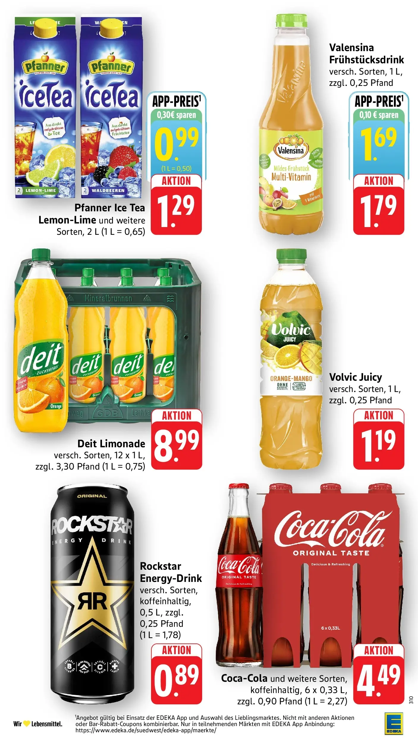 E center Prospekt Überlingen	 (ab 12.04.2026) zum Blättern | Seite: 33 | Produkte: Cola, Rockstar, Limonade, Valensina