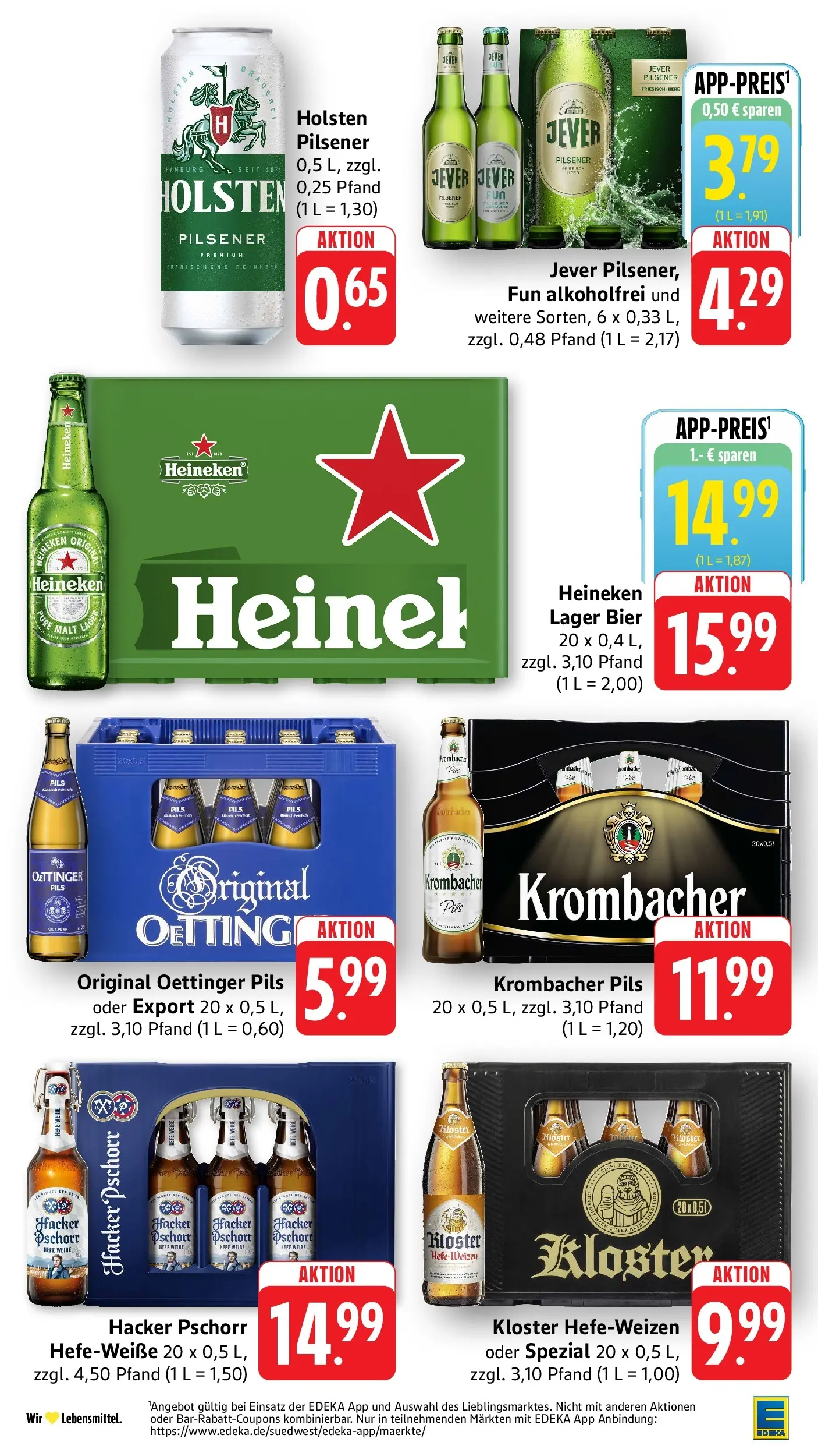 E center Prospekt Überlingen	 (ab 12.04.2026) zum Blättern | Seite: 34 | Produkte: Pils, Oettinger, Heineken, Krombacher