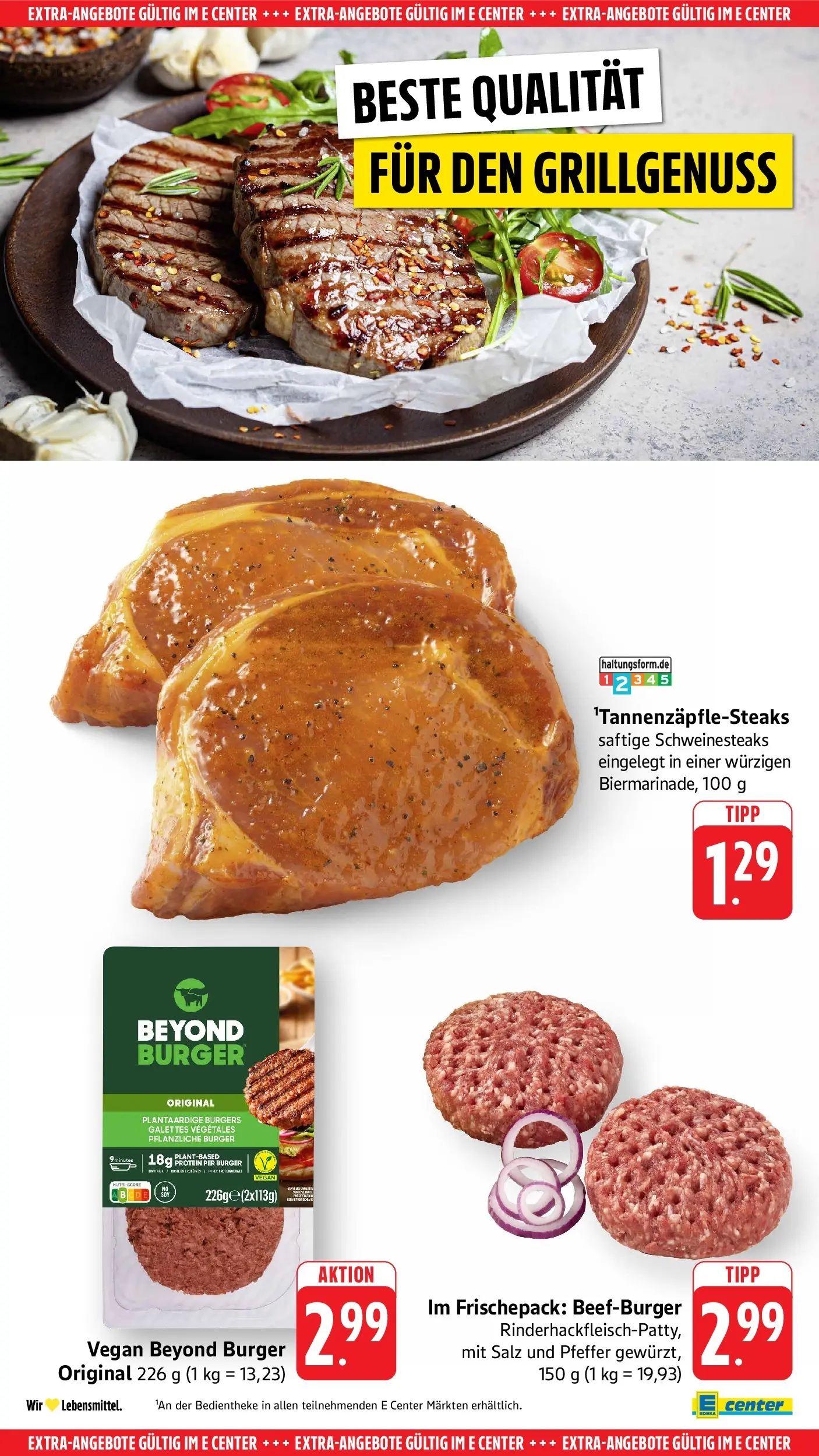 E center Prospekt Überlingen	 (ab 12.04.2026) zum Blättern | Seite: 52 | Produkte: Burger, Salz, Pfeffer