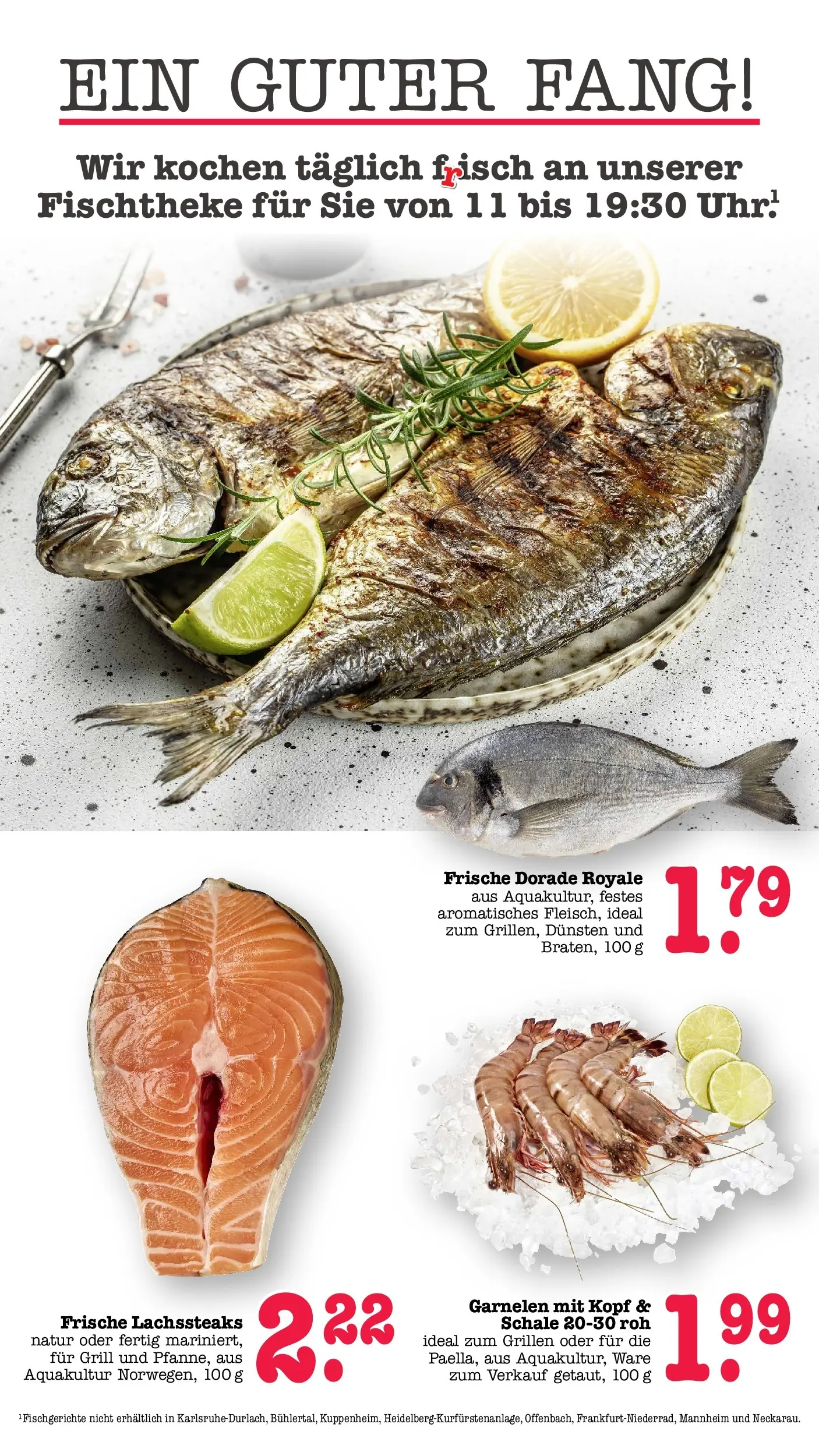 E center Prospekt Kuppenheim-Oberndorf	 (ab 12.04.2026) zum Blättern | Seite: 18 | Produkte: Dorade, Grill, Garnelen, Uhr