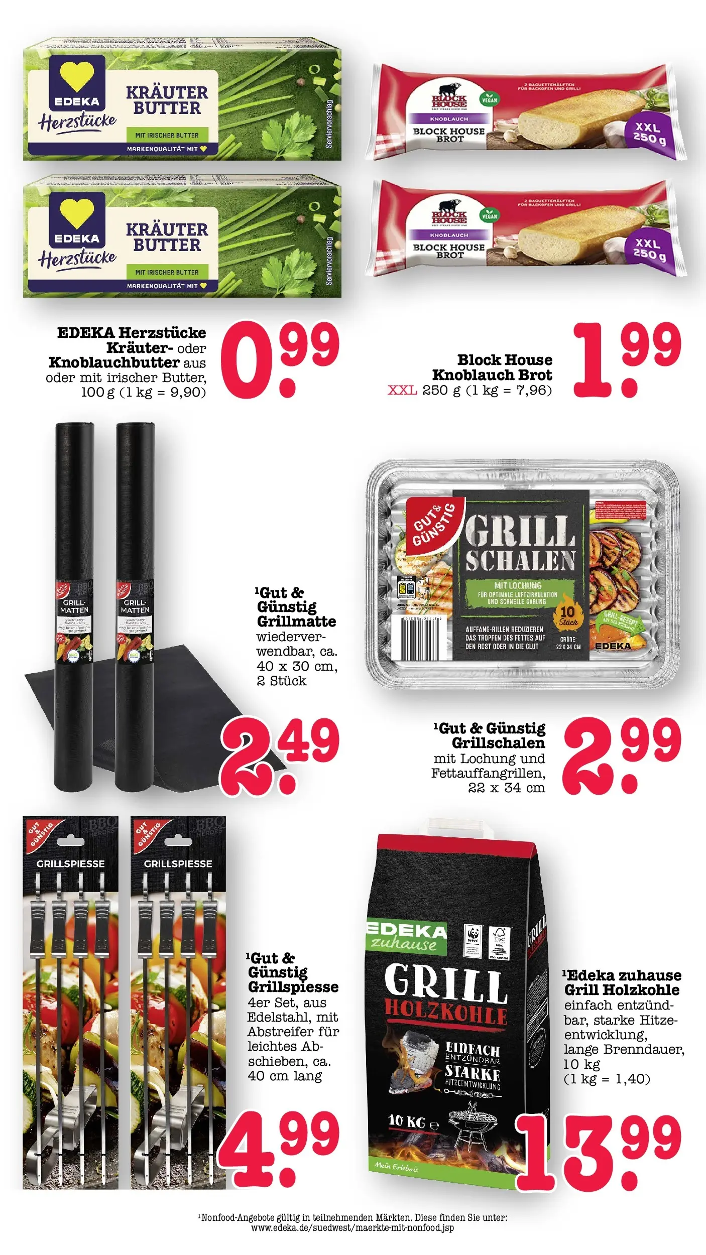 E center Prospekt Kuppenheim-Oberndorf	 (ab 12.04.2026) zum Blättern | Seite: 26 | Produkte: Grill, Butter, Knoblauch, Brot