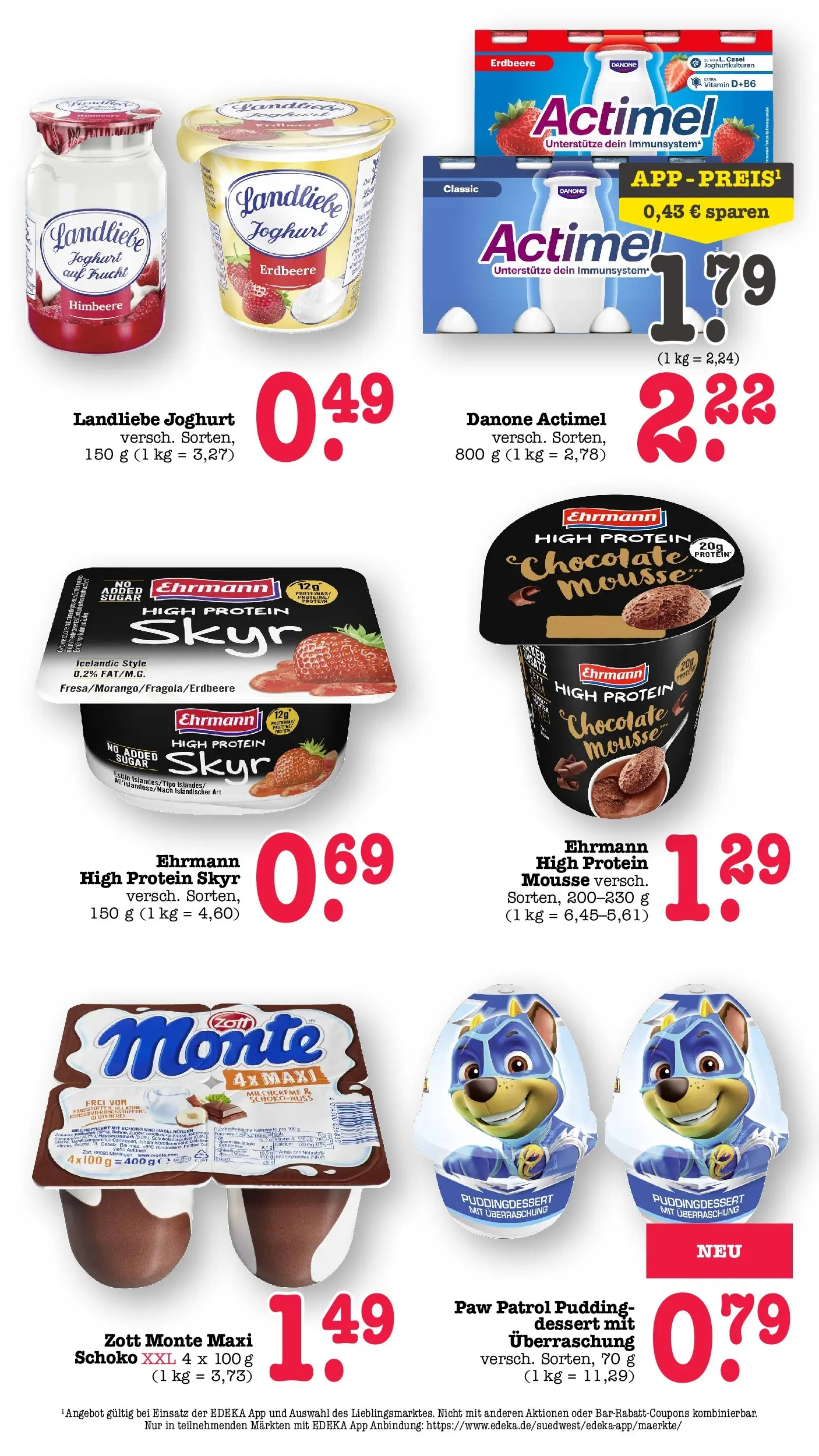 E center Prospekt Kuppenheim-Oberndorf	 (ab 12.04.2026) zum Blättern | Seite: 34 | Produkte: Actimel, Joghurt, Landliebe joghurt, Himbeere