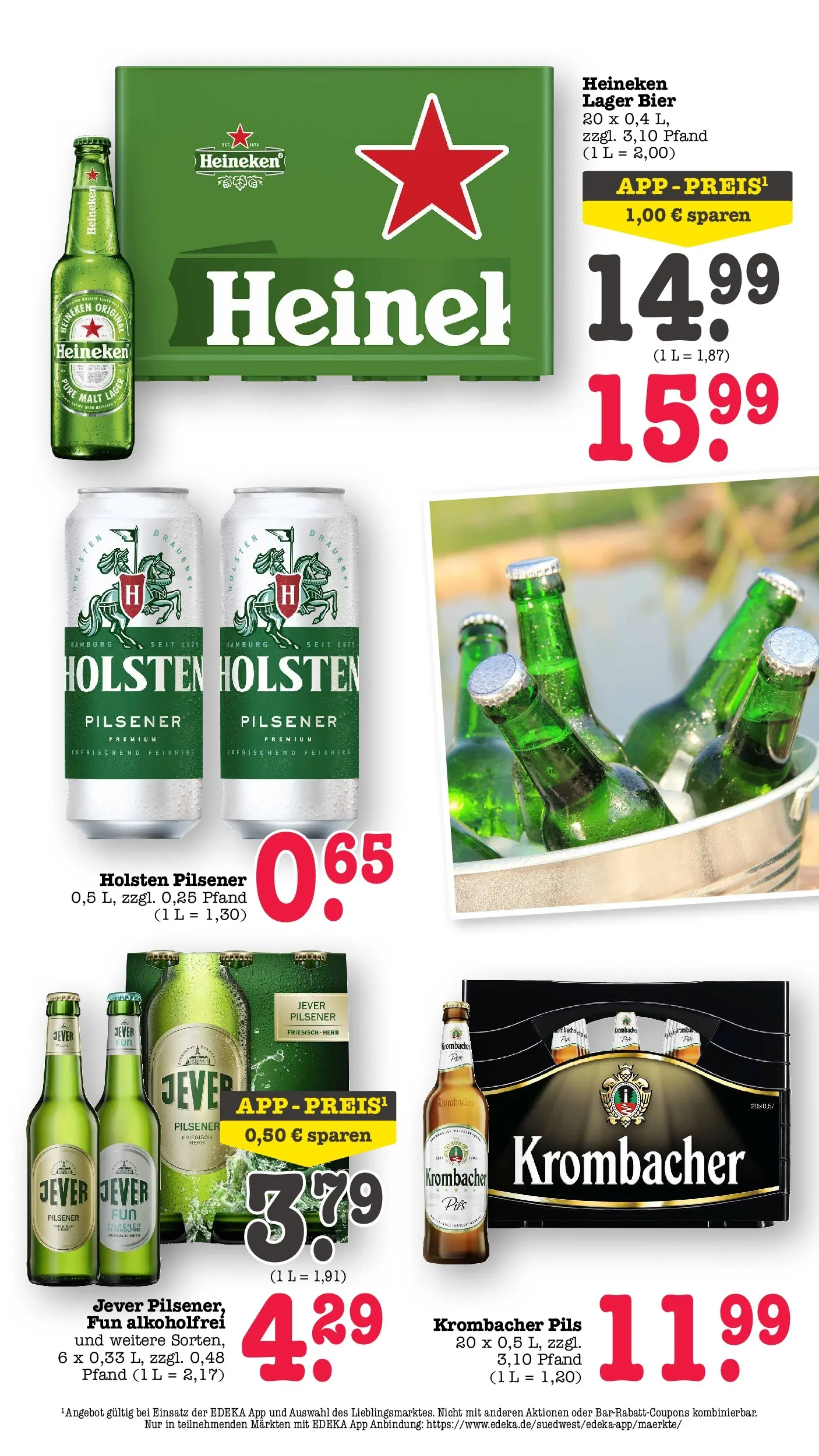 E center Prospekt Kuppenheim-Oberndorf	 (ab 12.04.2026) zum Blättern | Seite: 46 | Produkte: Bier, Pils, Holsten, Krombacher