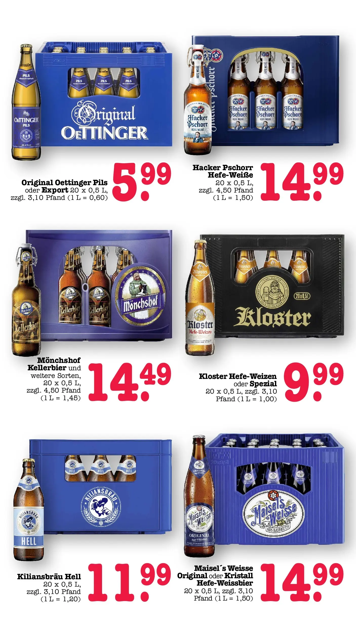 E center Prospekt Kuppenheim-Oberndorf	 (ab 12.04.2026) zum Blättern | Seite: 47 | Produkte: Monchshof, Pils, Oettinger