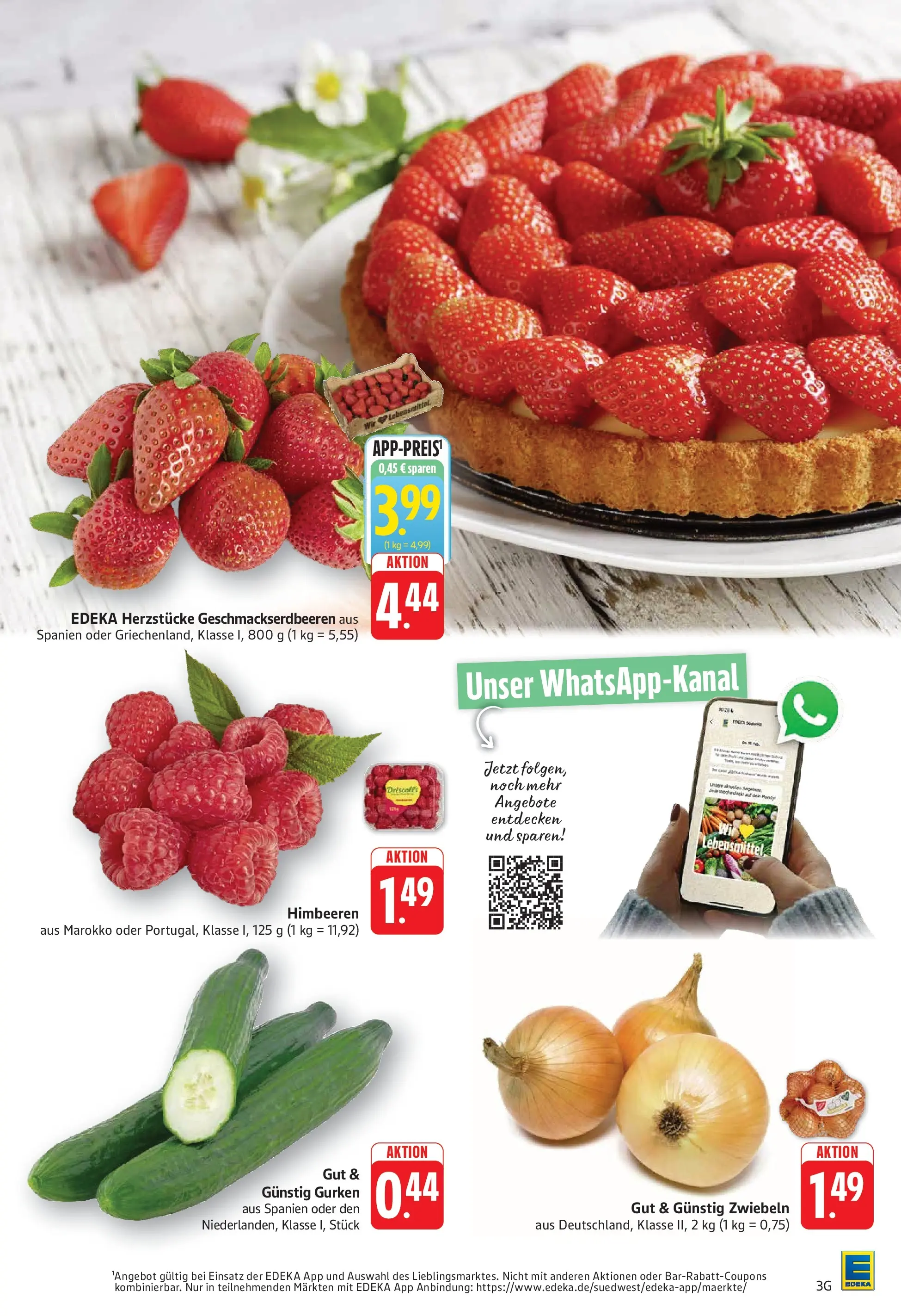 E center Prospekt Göppingen	 (ab 12.04.2026) zum Blättern | Seite: 3 | Produkte: Himbeeren, Zwiebeln, Gurken