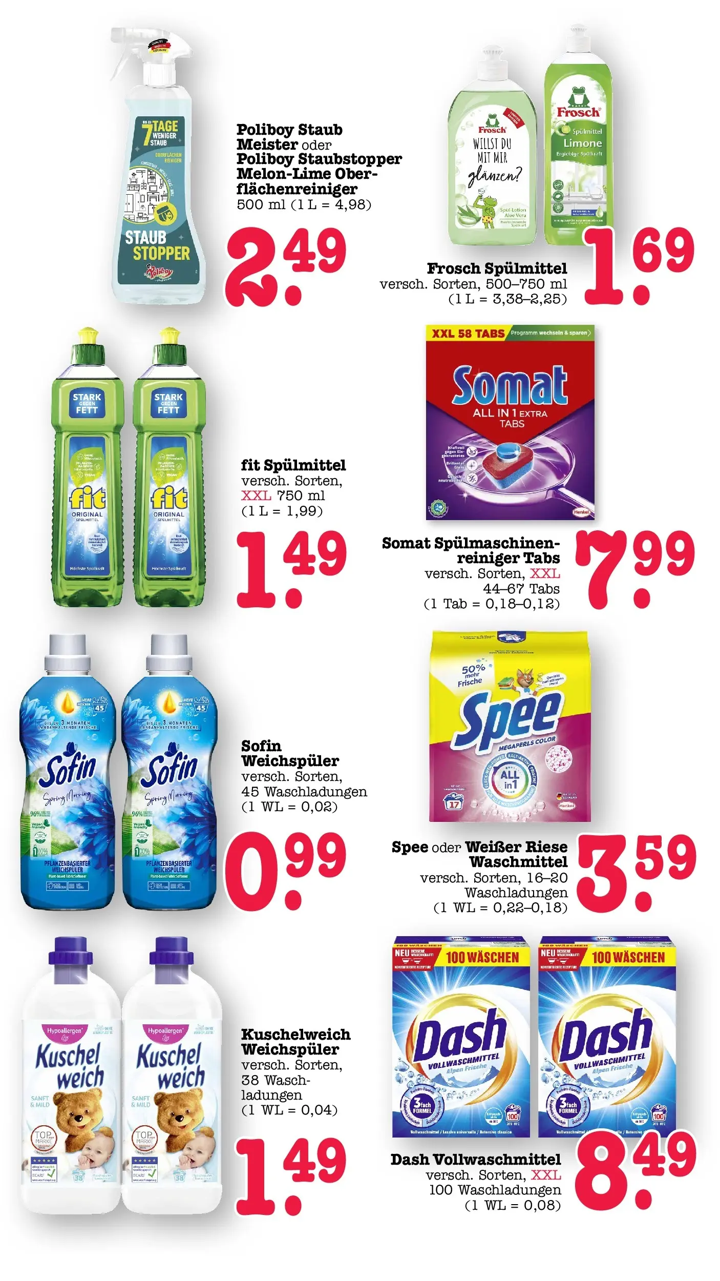 E center Prospekt Kuppenheim-Oberndorf	 (ab 12.04.2026) zum Blättern | Seite: 56 | Produkte: Kuschelweich, Spee, Weichspüler, Waschmittel