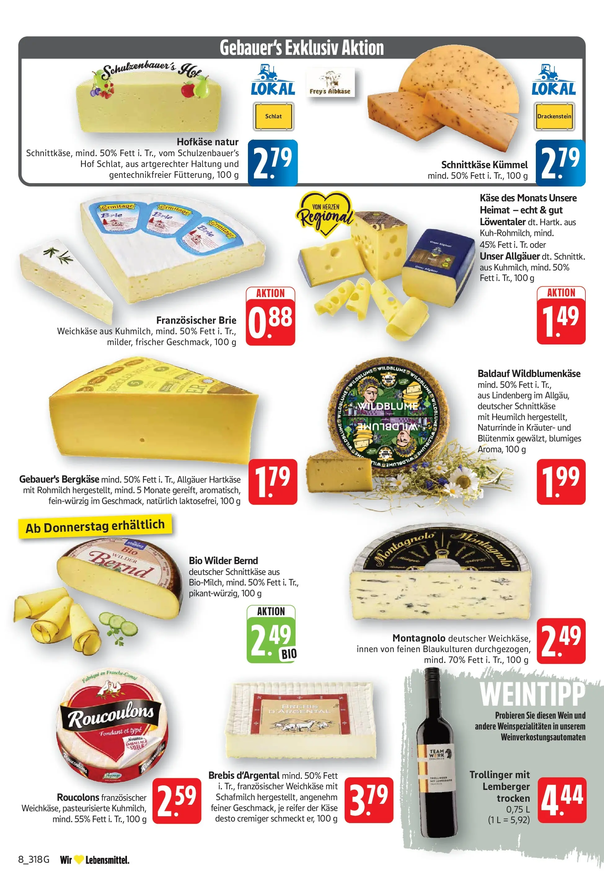E center Prospekt Göppingen	 (ab 12.04.2026) zum Blättern | Seite: 8 | Produkte: Käse, Wein
