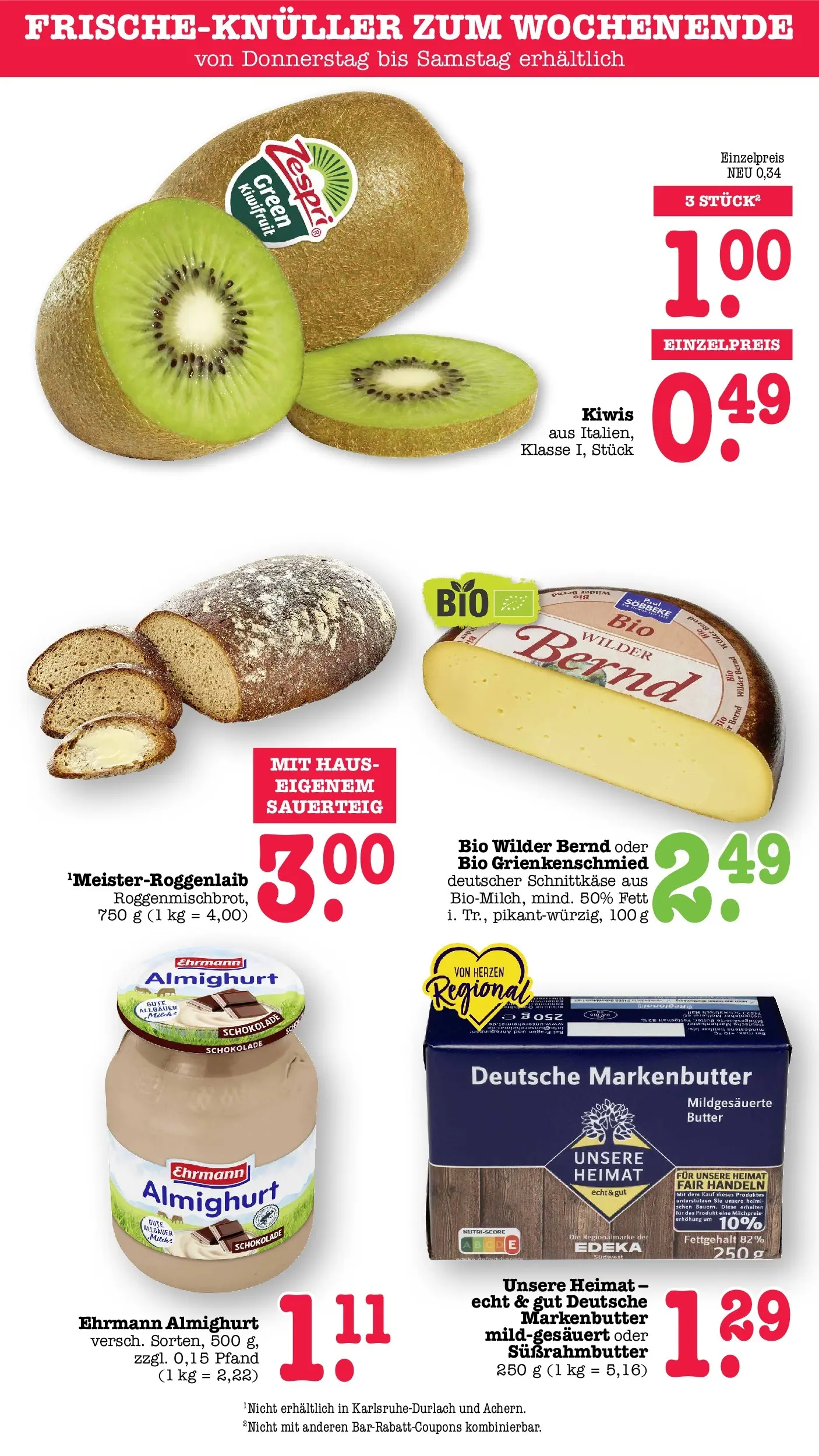 E center Prospekt Kuppenheim-Oberndorf	 (ab 12.04.2026) zum Blättern | Seite: 67 | Produkte: Ehrmann almighurt, Milch, Butter, Schokolade