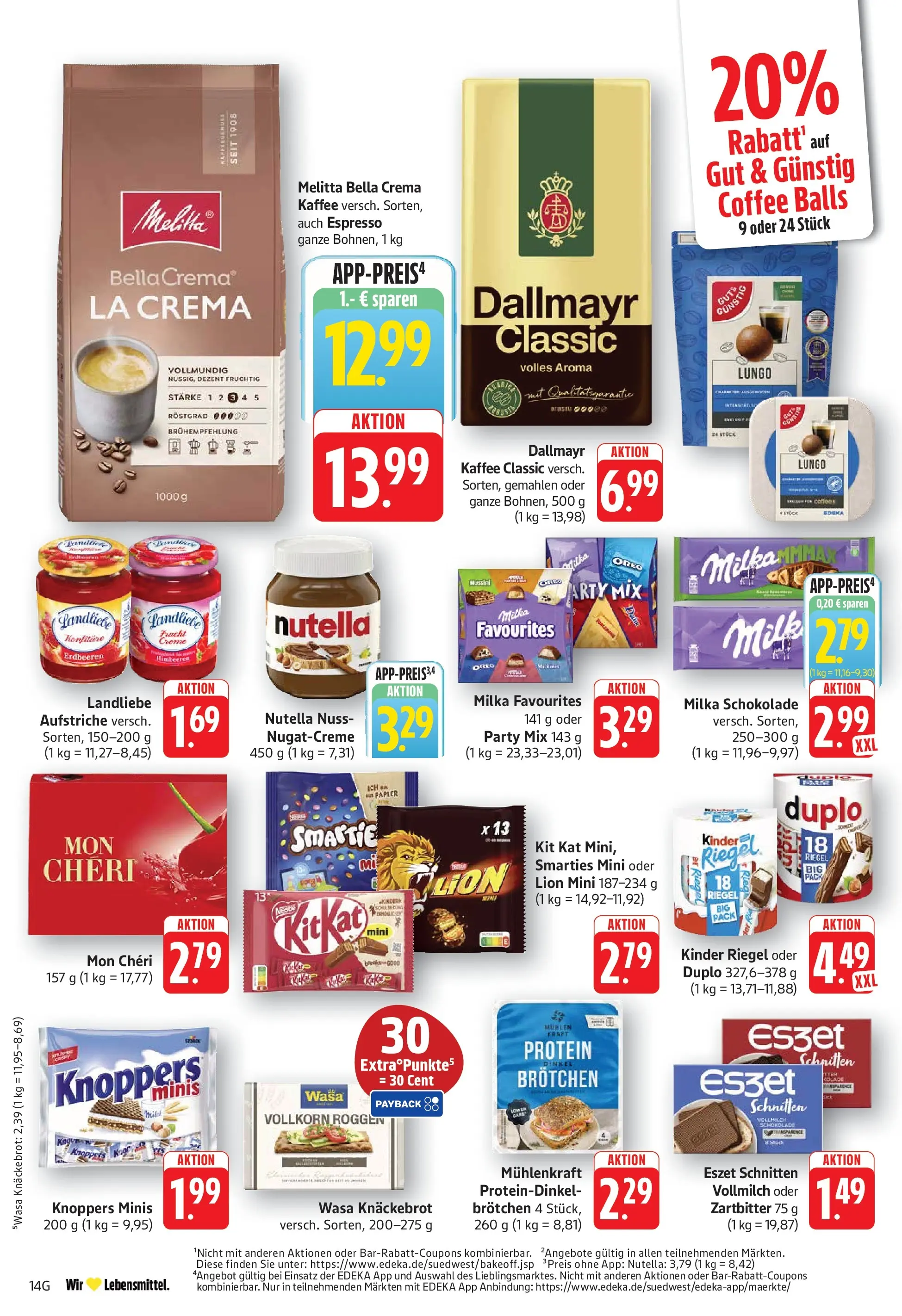 E center Prospekt Göppingen	 (ab 12.04.2026) zum Blättern | Seite: 14 | Produkte: Kaffee, Creme, Knoppers, Wasa knackebrot