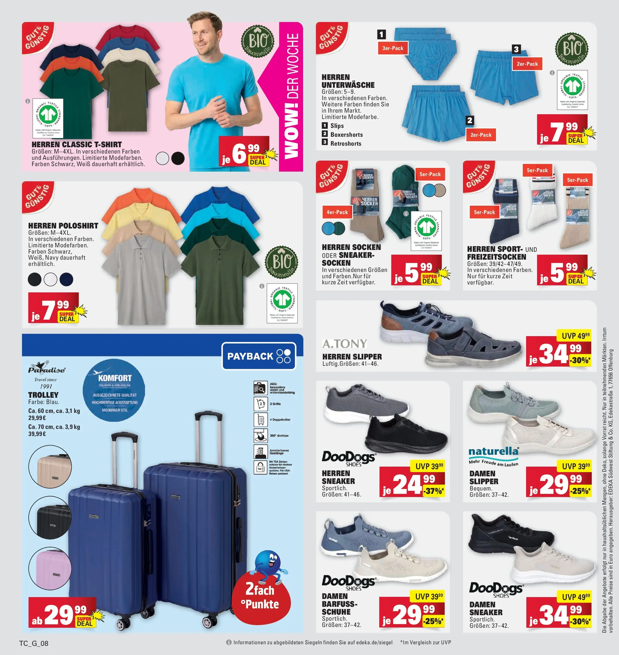 E center Prospekt Göppingen	 (ab 12.04.2026) zum Blättern | Seite: 36 | Produkte: Poloshirt, Unterwäsche, Socken