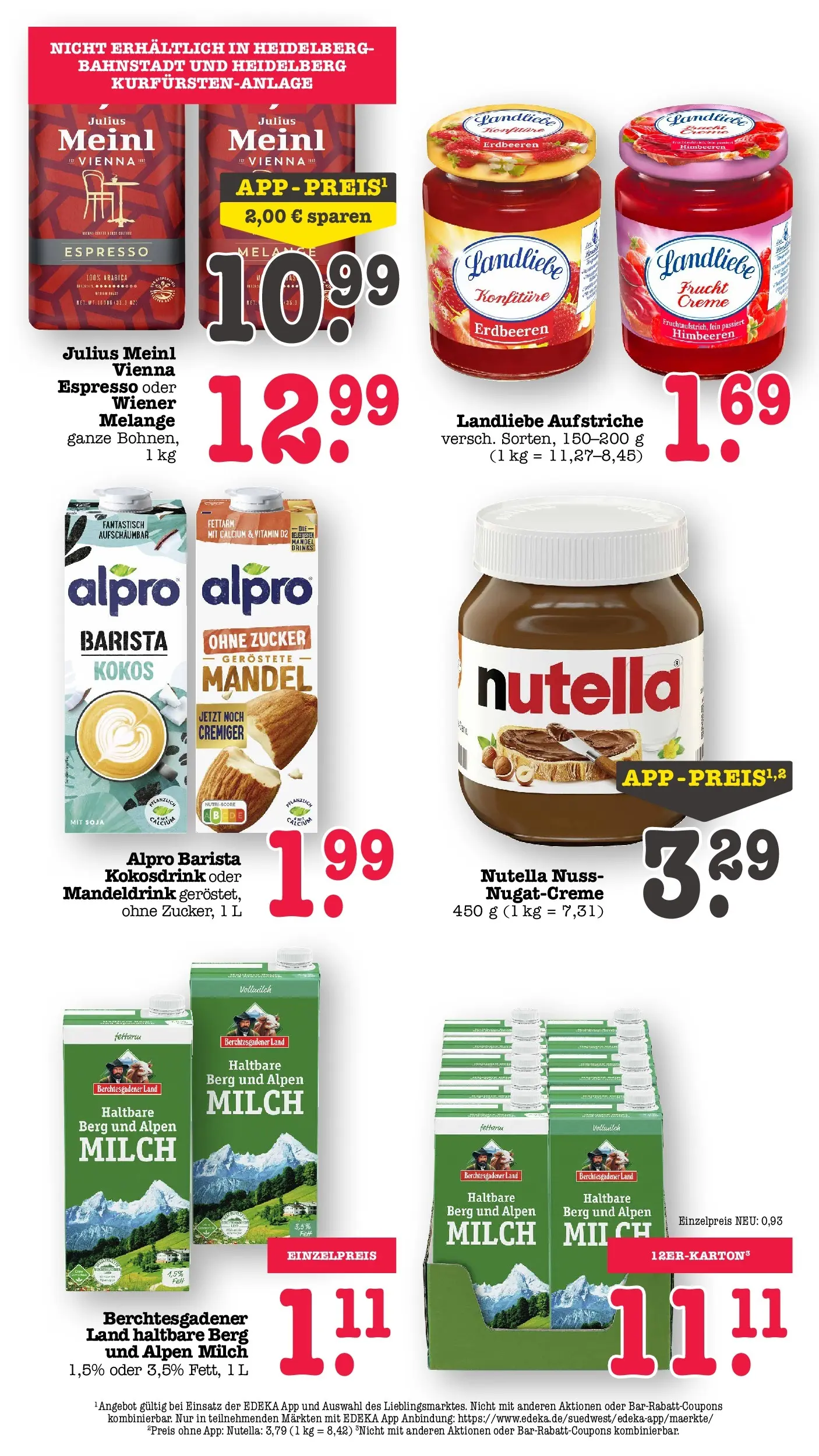E center Prospekt Mannheim-Wohlgelegen	 (ab 12.04.2026) zum Blättern | Seite: 26 | Produkte: Creme, Nutella, Alpro, Erdbeeren