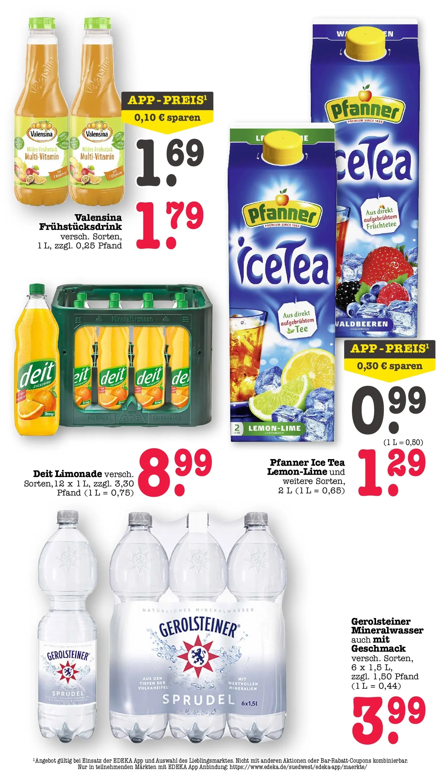 E center Prospekt Mannheim-Wohlgelegen	 (ab 12.04.2026) zum Blättern | Seite: 41 | Produkte: Limonade, Mineralwasser, Valensina, Gerolsteiner