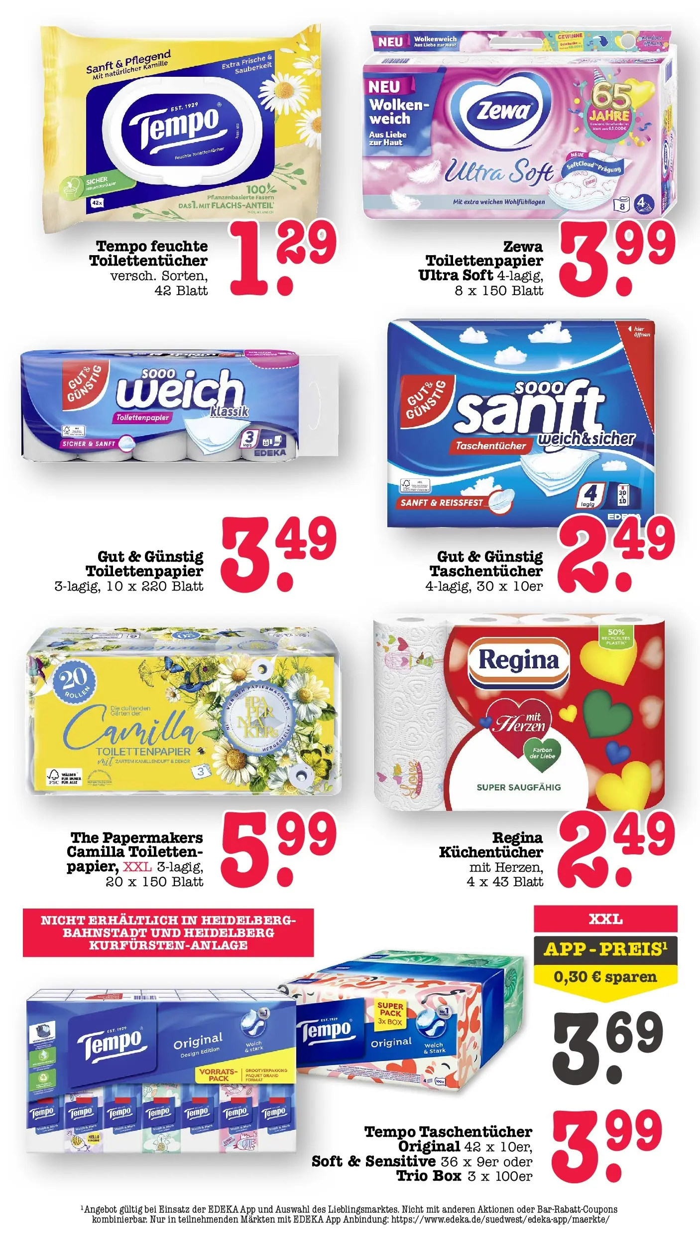 E center Prospekt Mannheim-Wohlgelegen	 (ab 12.04.2026) zum Blättern | Seite: 52 | Produkte: Box, Zewa, Tempo, Toilettenpapier