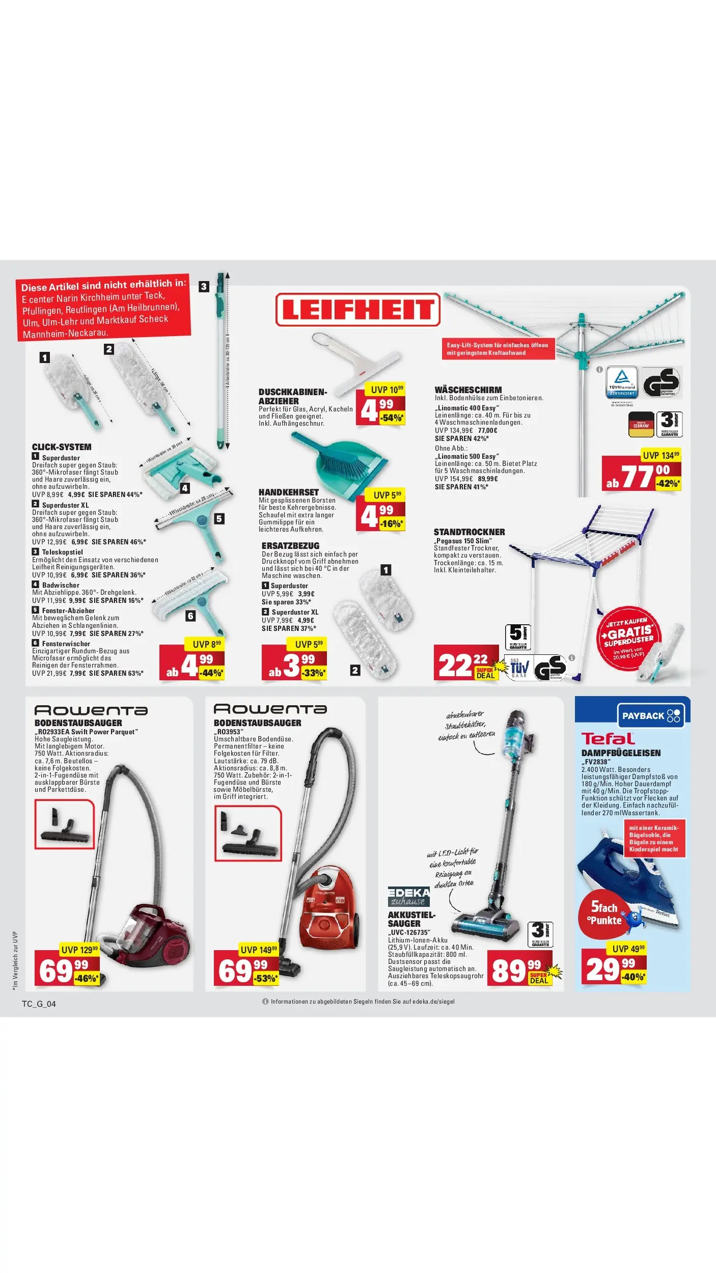 E center Prospekt Mannheim-Wohlgelegen	 (ab 12.04.2026) zum Blättern | Seite: 69 | Produkte: Bürste