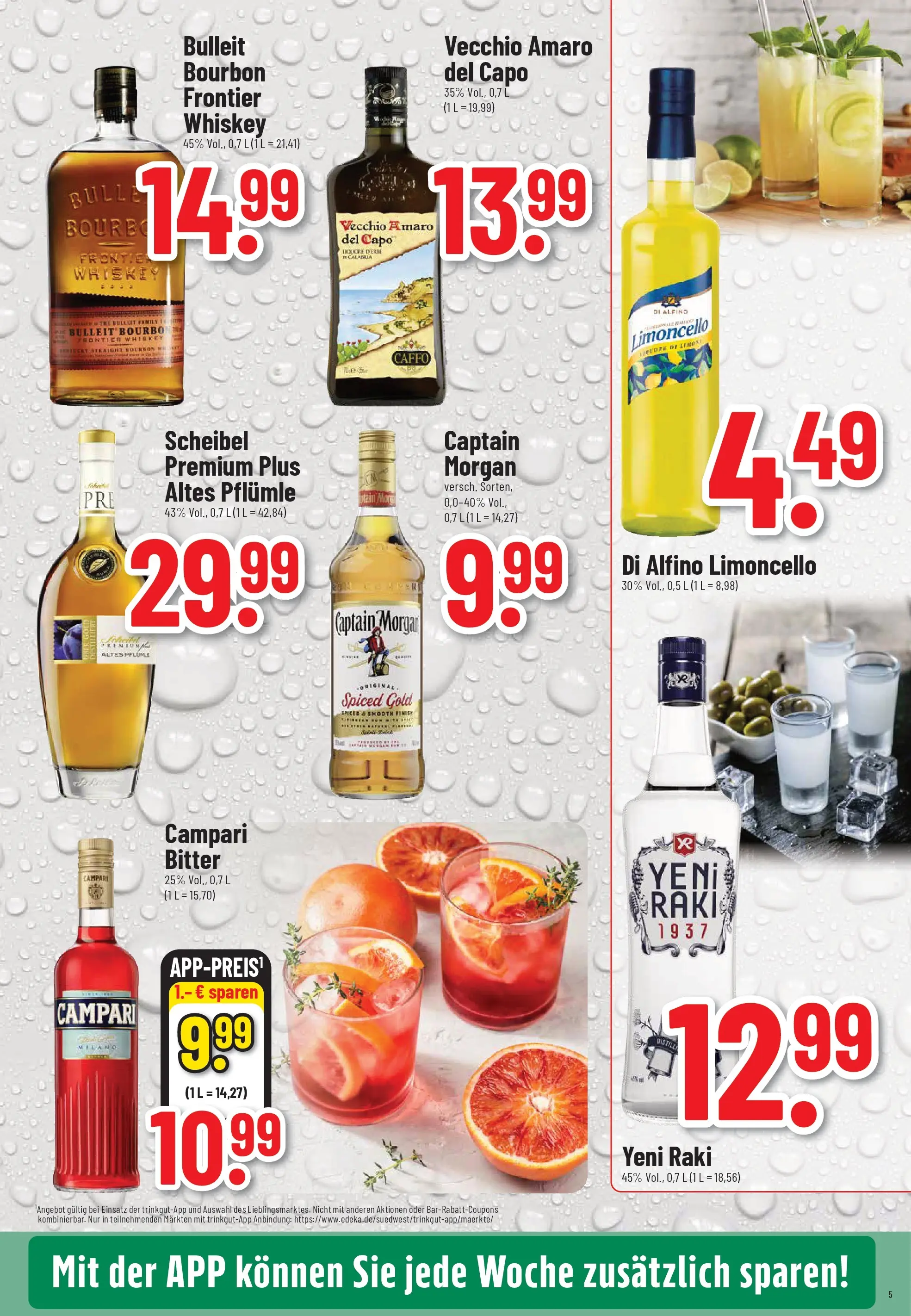 Trinkgut Prospekt Eberbach	 (ab 12.04.2026) » Angebote online | Seite: 5 | Produkte: Campari, Limoncello, Captain morgan, Bourbon