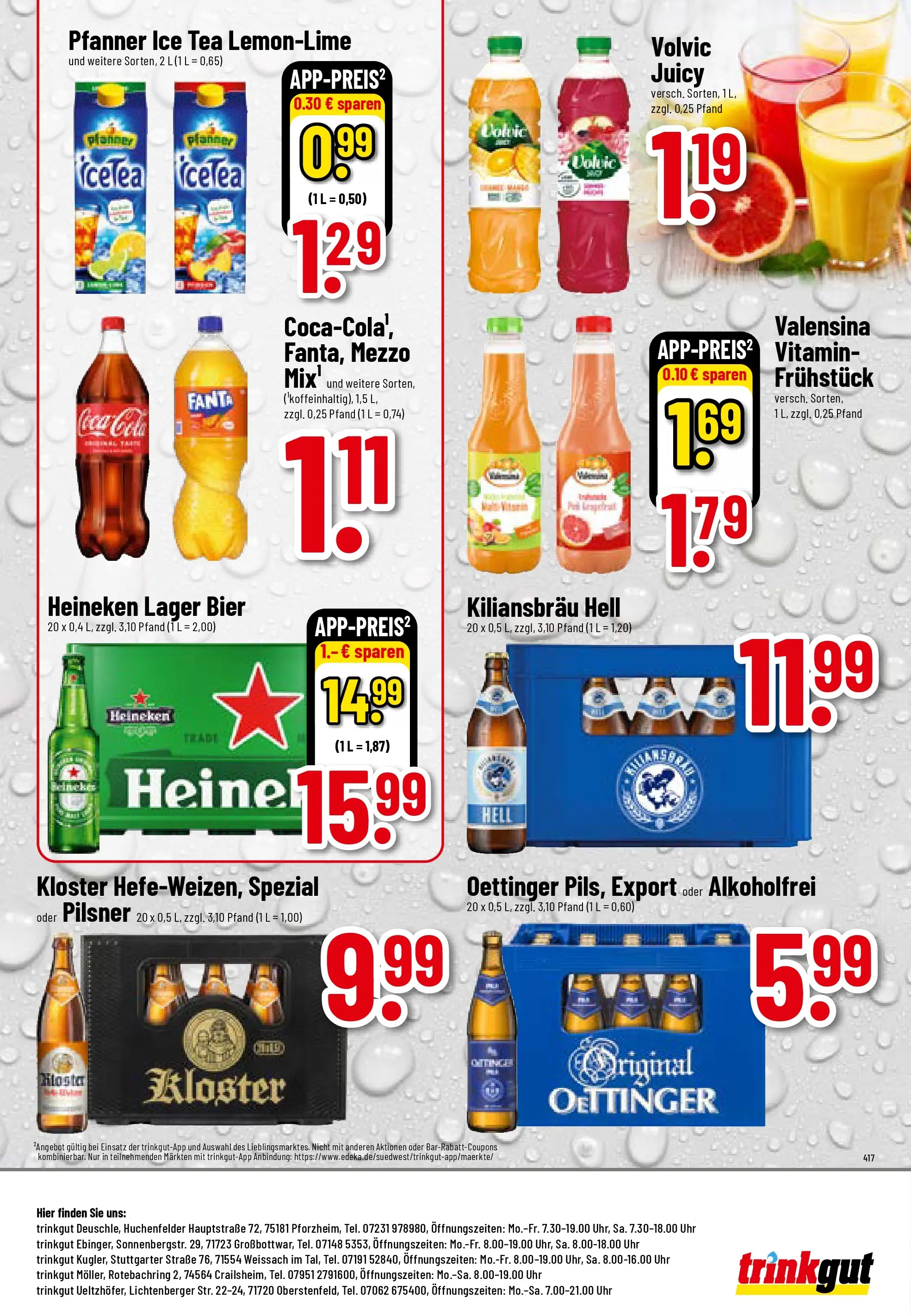 Trinkgut Prospekt Pforzheim	 (ab 12.04.2026) » Angebote online | Seite: 8 | Produkte: Heineken, Valensina, Volvic, Uhr