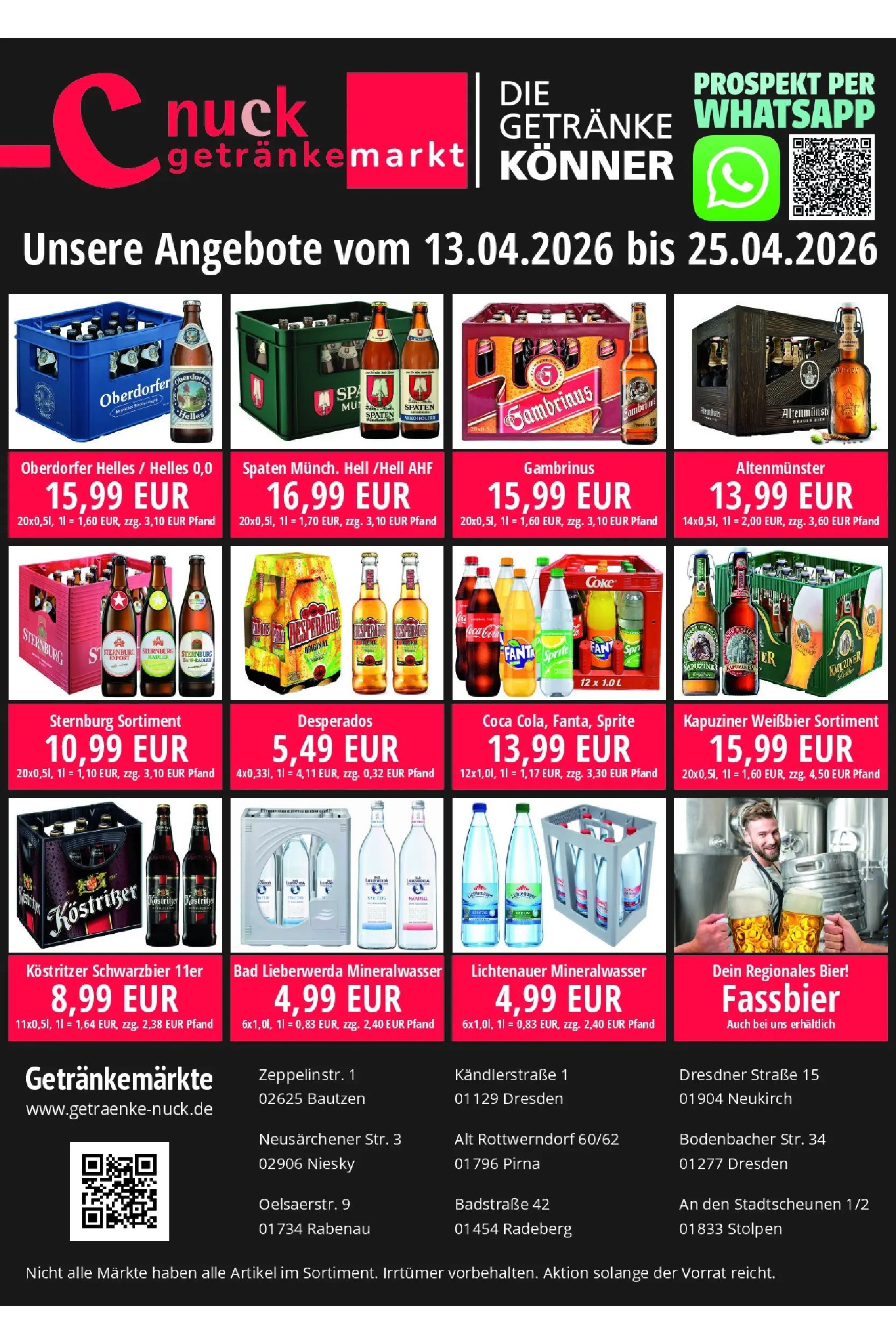 Angebote - nuck Getränke: Getränkeangebote (ab 12.04.2026) zum Blättern | Seite: 2 | Produkte: Kostritzer, Weißbier, Bad, Mineralwasser
