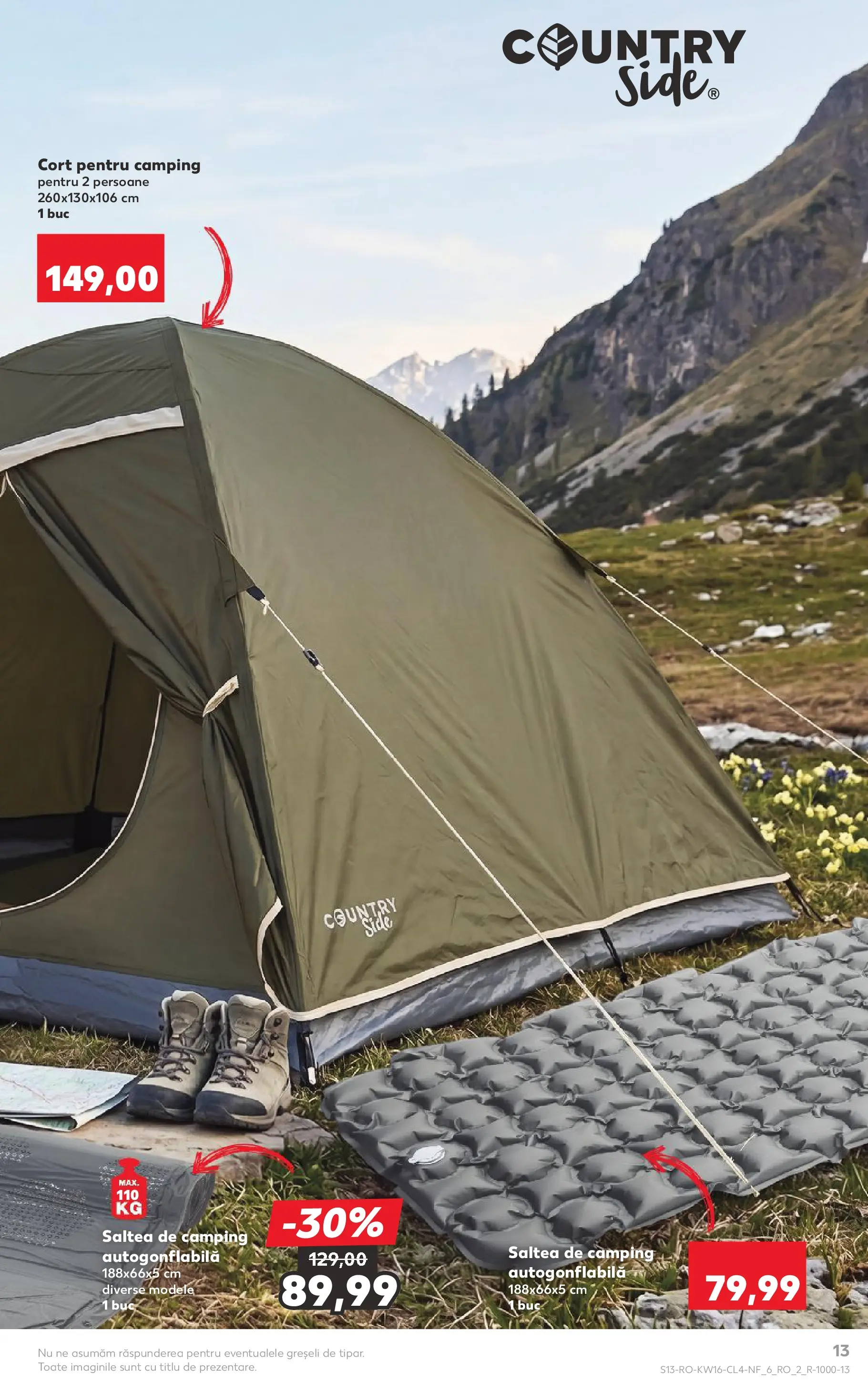 Kaufland Viseu de Sus 14.04.2026 - Revista si Oferta | Pagină: 13 | Produse: Cort, Saltea