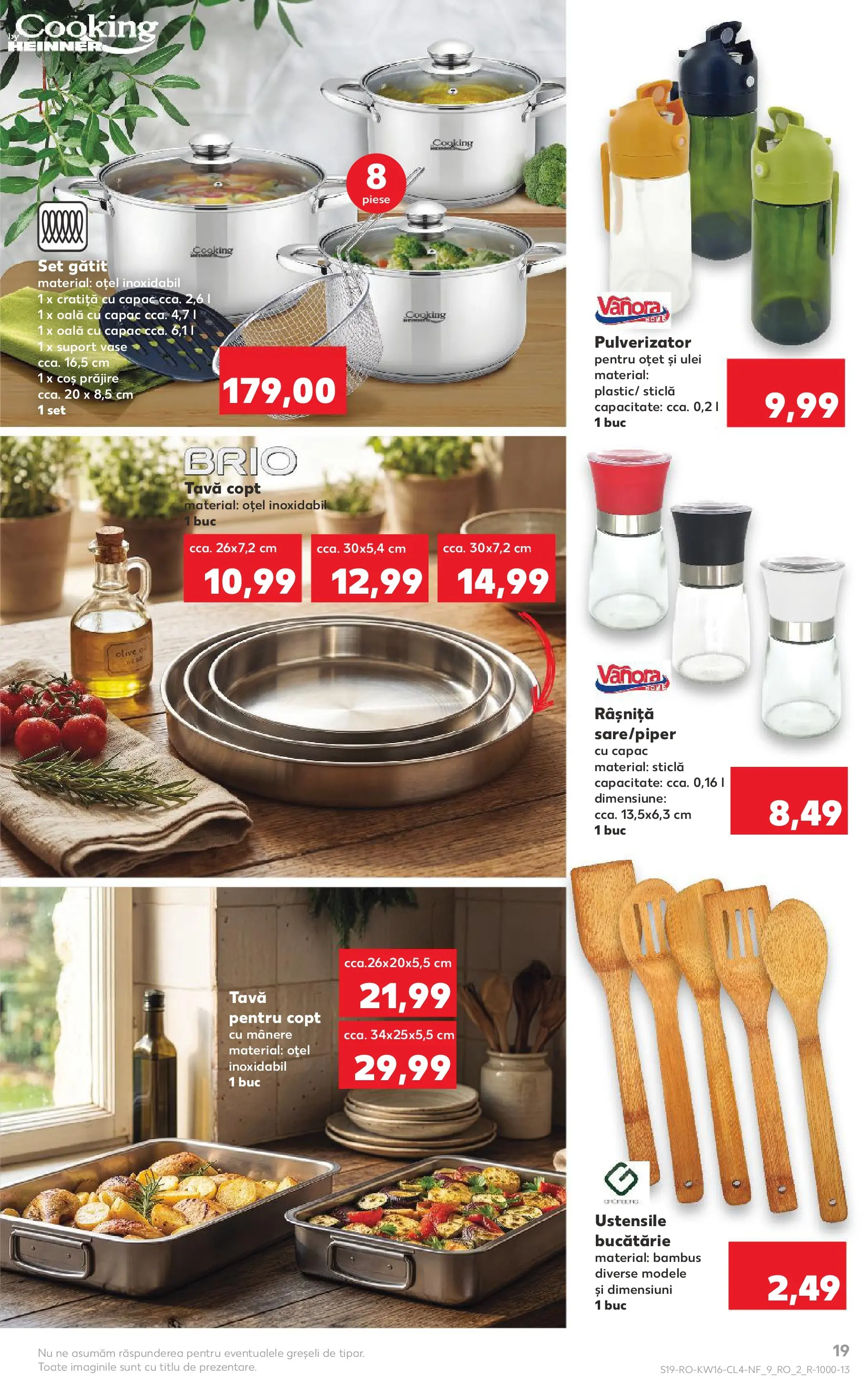 Kaufland Viseu de Sus 14.04.2026 - Revista si Oferta | Pagină: 19 | Produse: Coș, Bucătărie, Ulei, Oțet