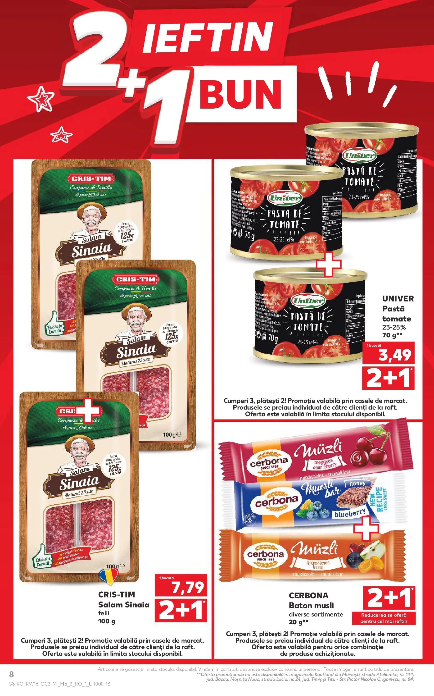 Kaufland Domnesti 14.04.2026 - Revista si Oferta | Pagină: 8 | Produse: Pastă de tomate, Salam, Paste