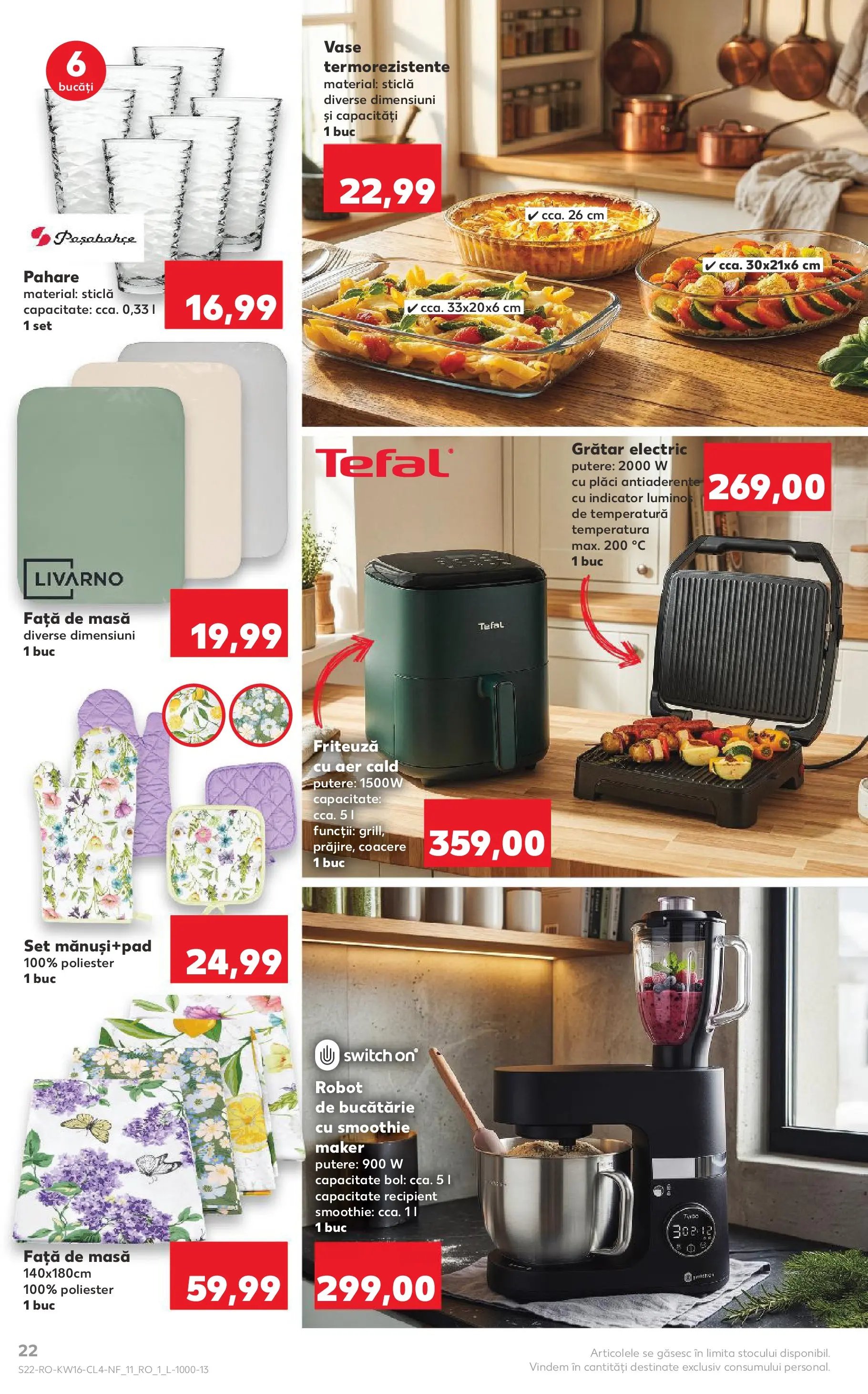 Kaufland Viseu de Sus 14.04.2026 - Revista si Oferta | Pagină: 22 | Produse: Robot de bucătarie, Ginseng, Grătar, Smoothie