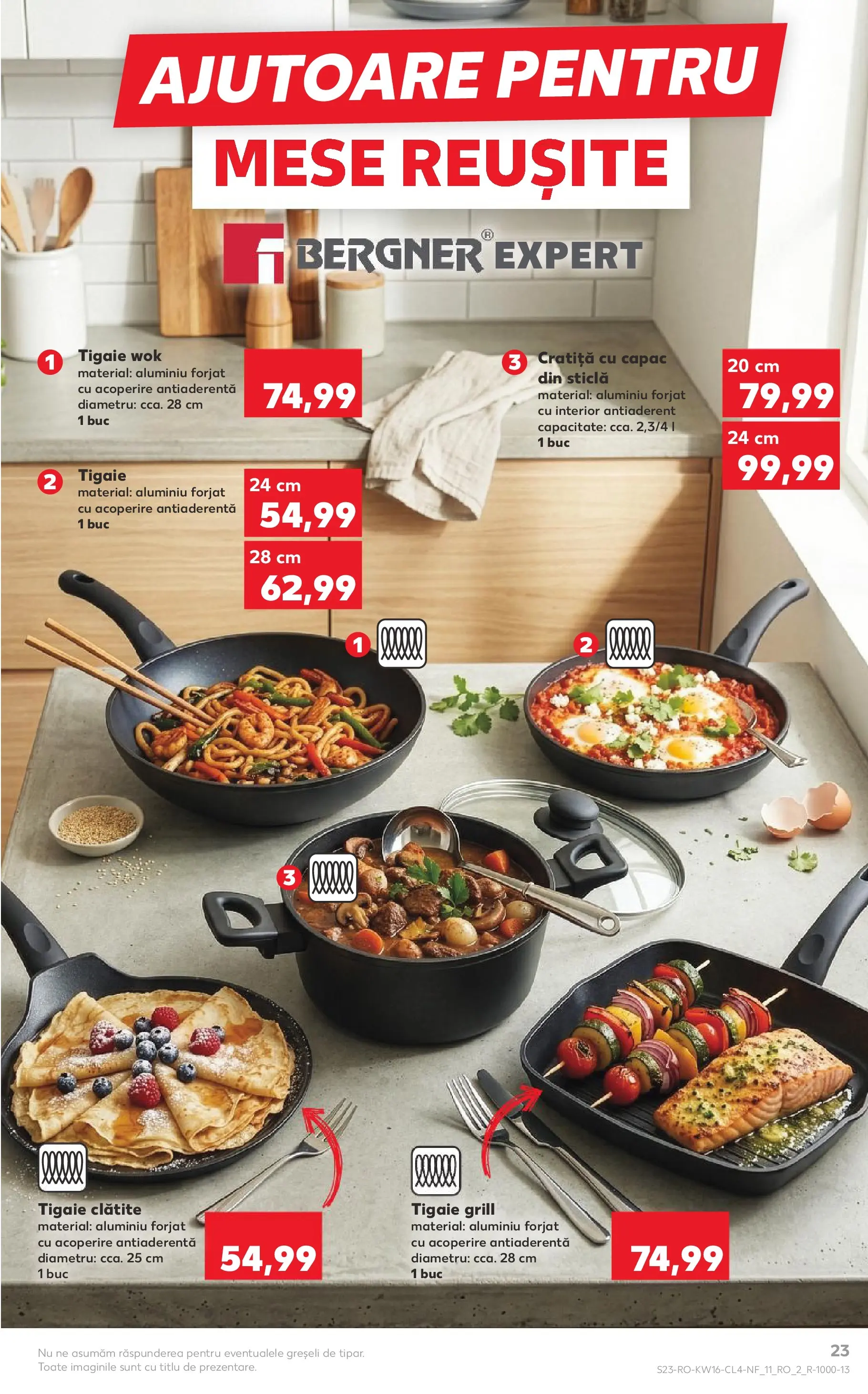 Kaufland Viseu de Sus 14.04.2026 - Revista si Oferta | Pagină: 23 | Produse: Tigaie, Cratiță, Grill, Clătite