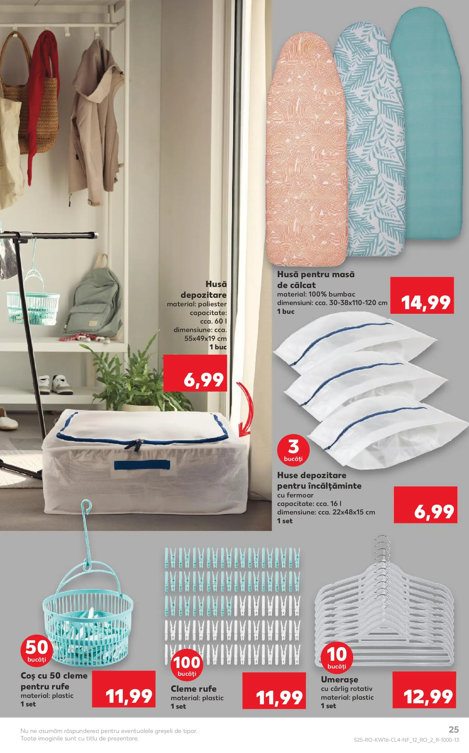 Kaufland Viseu de Sus 14.04.2026 - Revista si Oferta | Pagină: 25 | Produse: Coș, Masă, Bornoz takımı, Masă de călcat