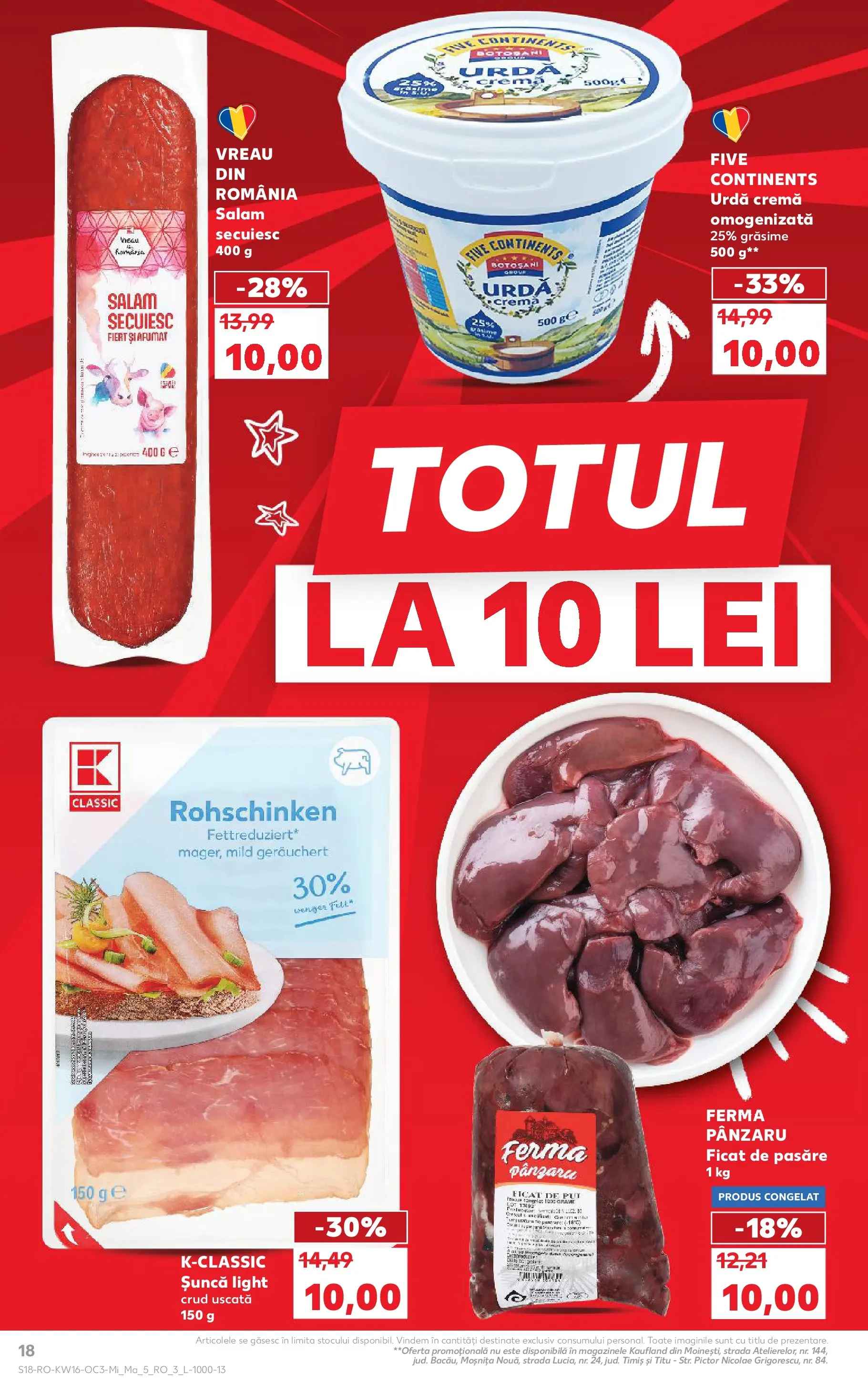 Kaufland Domnesti 14.04.2026 - Revista si Oferta | Pagină: 18 | Produse: Cremă, Salam, Șuncă