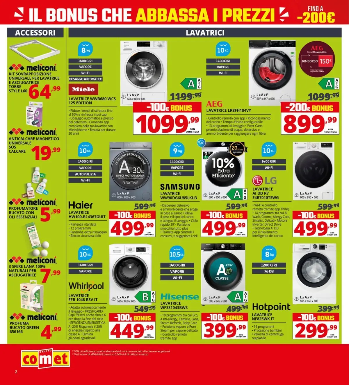Nuovo Comet - Il bonus che abbassa i prezzi dal 10/04/2026 > offerte anteprima 🛍️ | Pagina: 2 | Prodotti: Ammorbidente, Anticalcare, Lavatrice, Asciugatrice